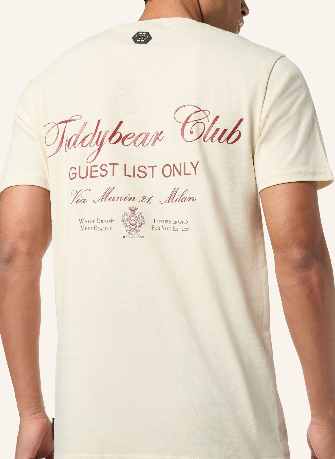 PHILIPP PLEIN T-Shirt Rundhalsausschnitt Ss TEDDY: BEIGE