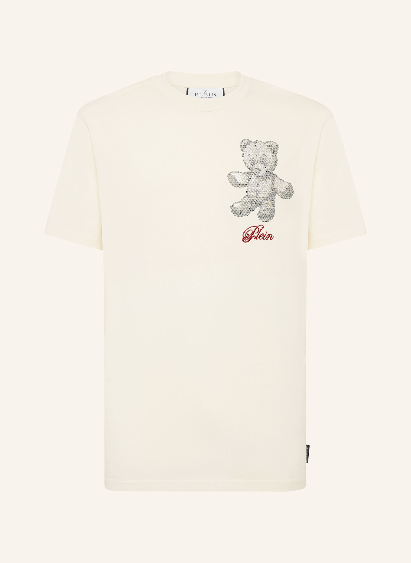 PHILIPP PLEIN T-Shirt Rundhalsausschnitt Ss TEDDY: BEIGE