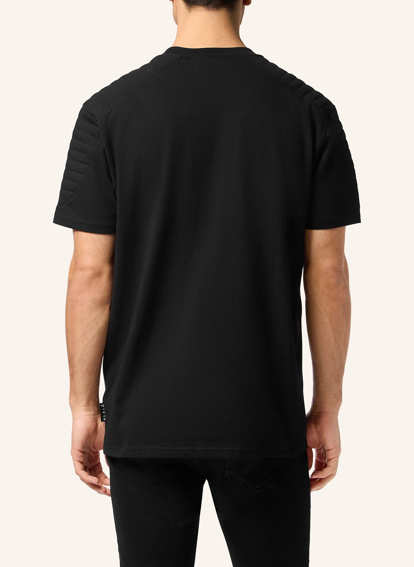 PHILIPP PLEIN T-Shirt Rundhalsausschnitt Ss HEXAGON: SCHWARZ