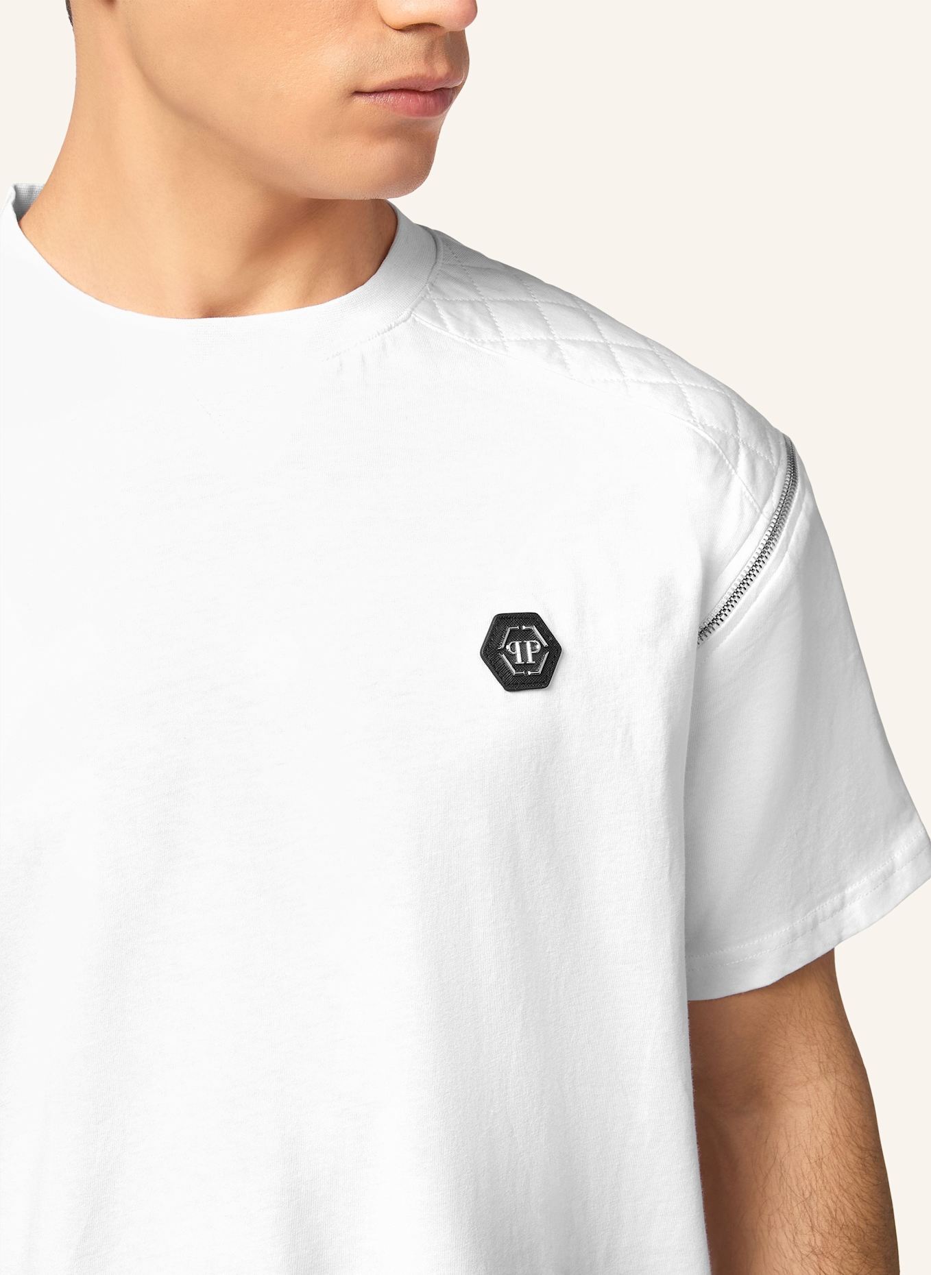 PHILIPP PLEIN T-Shirt Rundhalsausschnitt Ss: WEISS