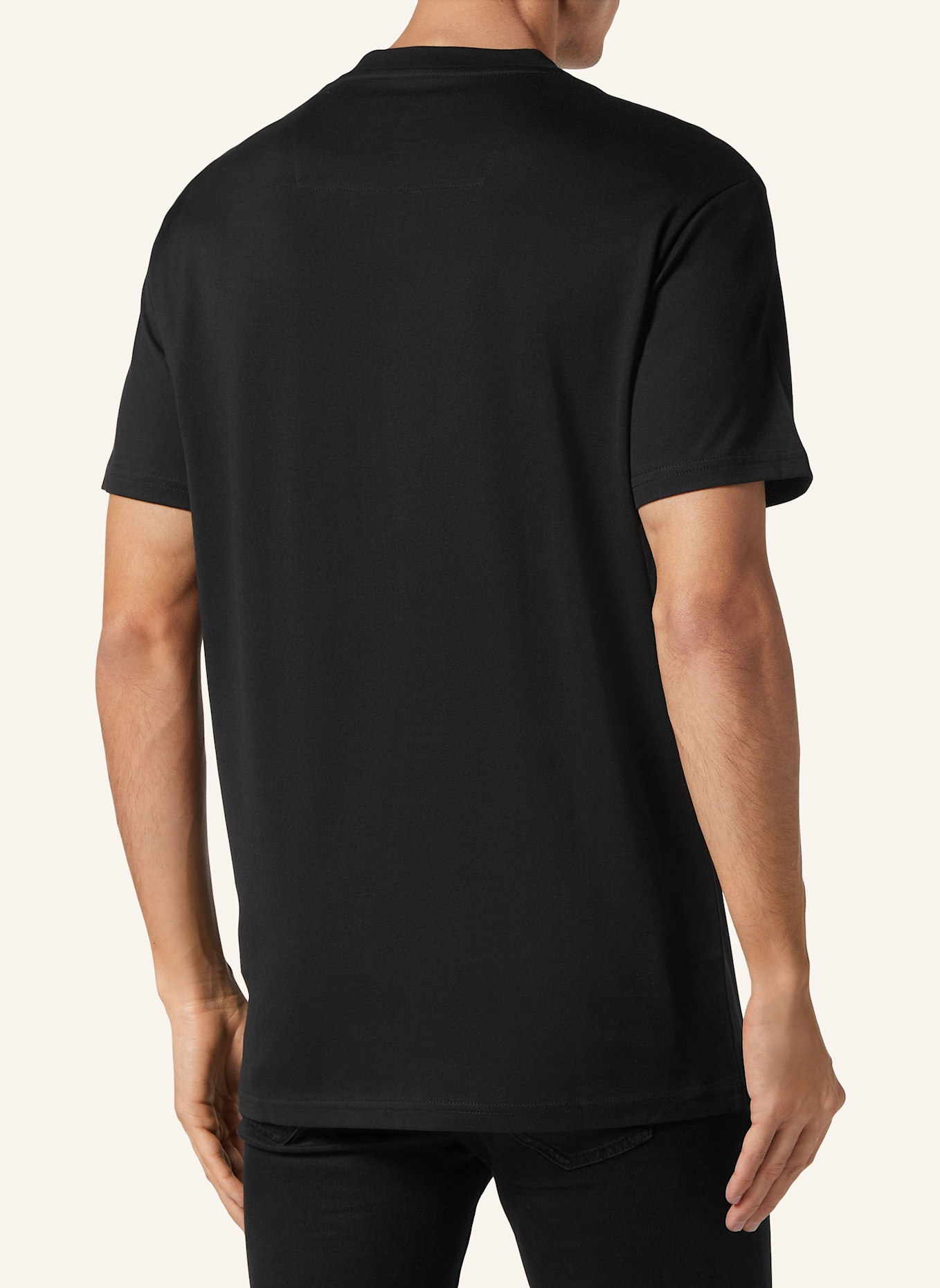 PHILIPP PLEIN T-Shirt Rundhalsausschnitt Ss: SCHWARZ