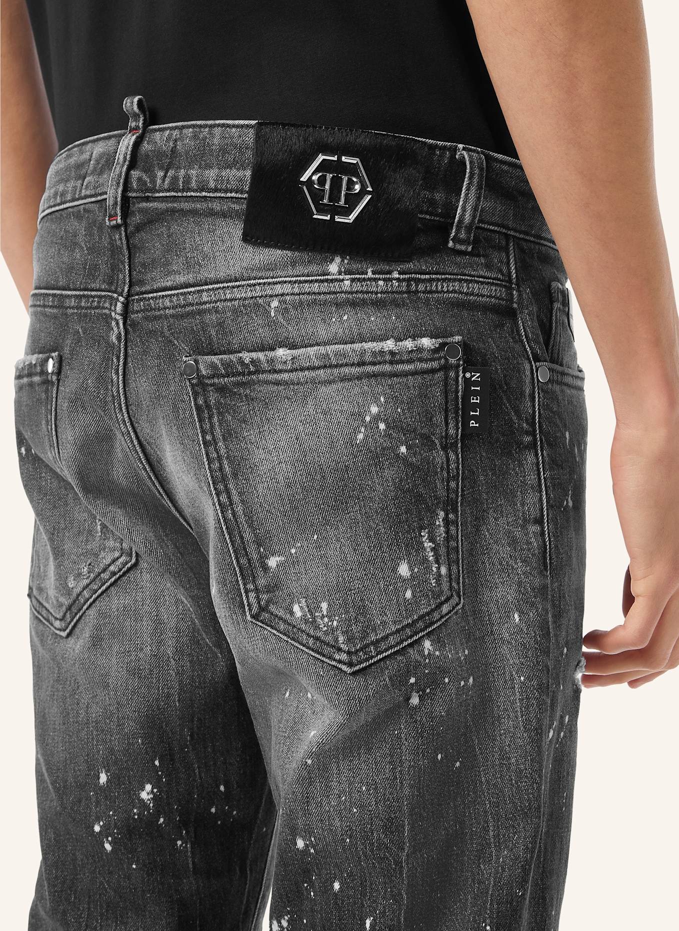 PHILIPP PLEIN Supergerader Schnitt: SCHWARZ