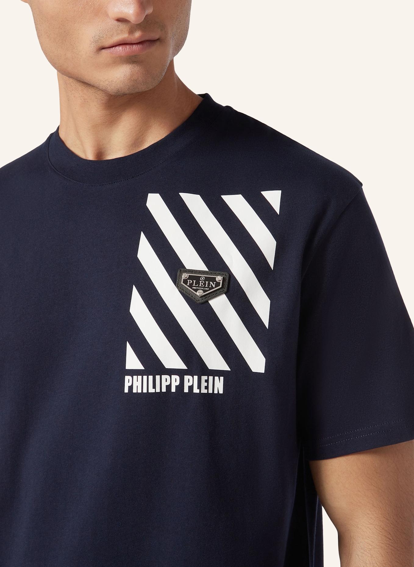 PHILIPP PLEIN T-Shirt Rundhalsausschnitt Ss: DUNKELBLAU