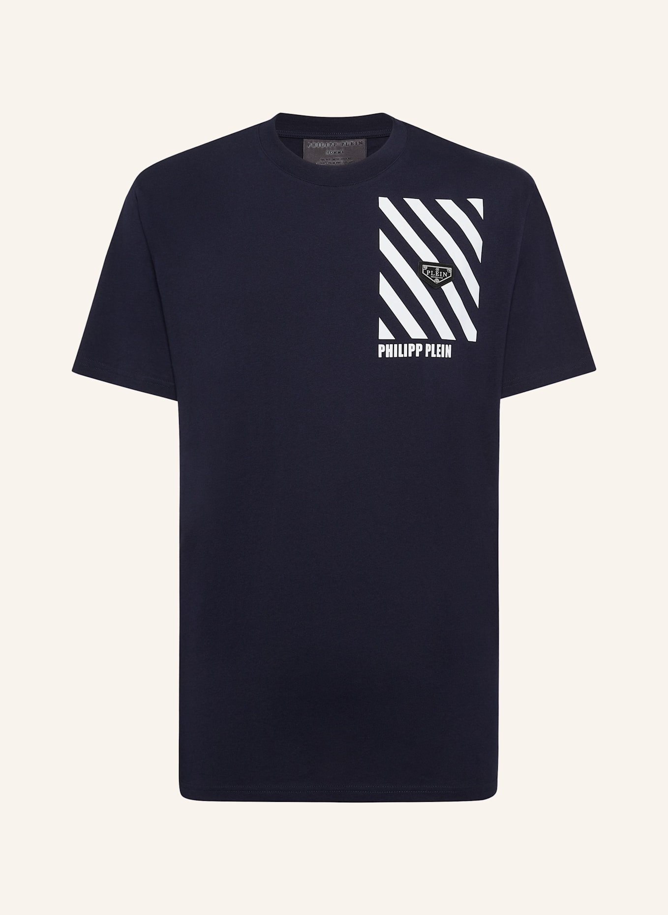 PHILIPP PLEIN T-Shirt Rundhalsausschnitt Ss: DUNKELBLAU