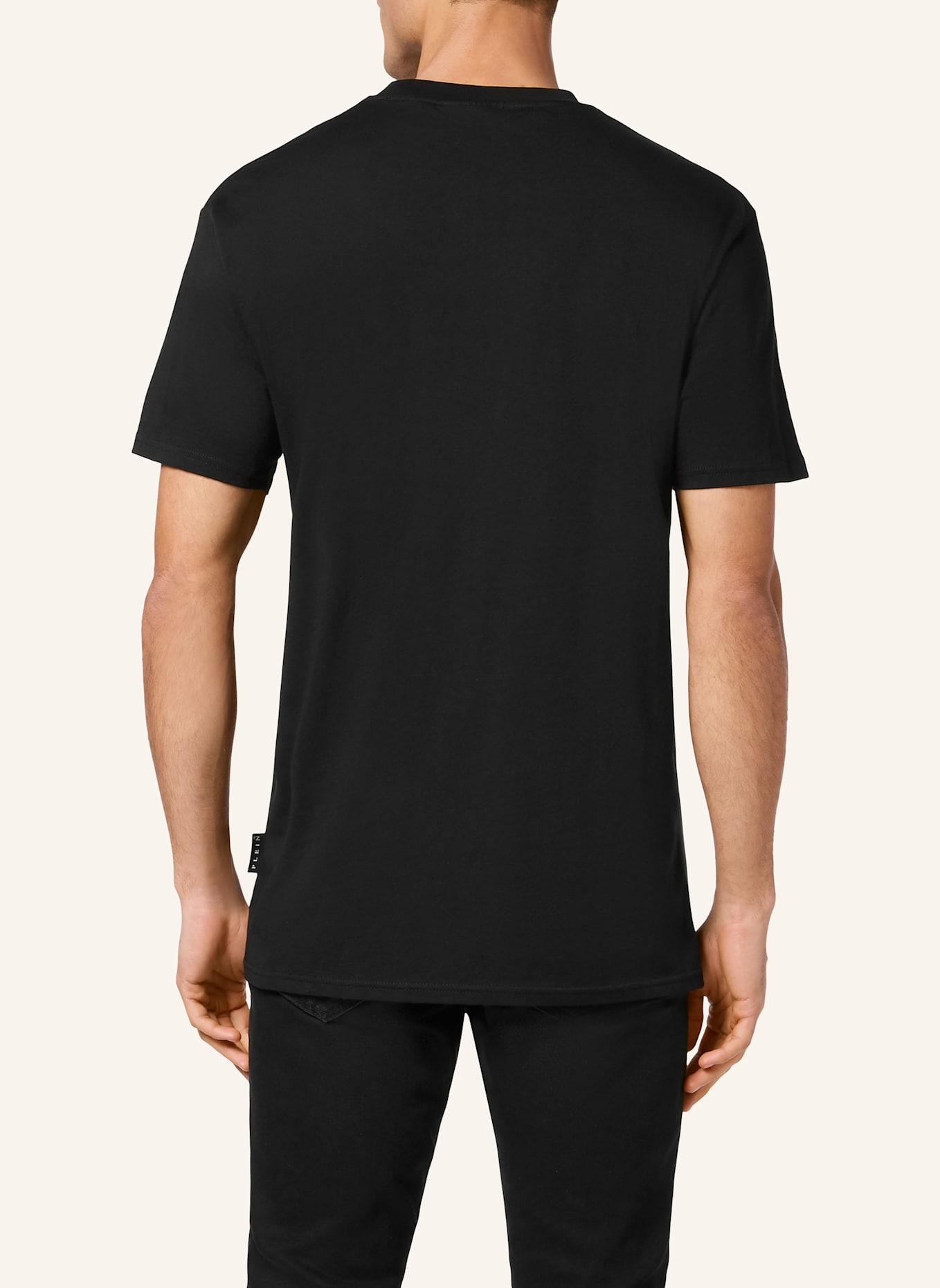 PHILIPP PLEIN T-Shirt Rundhalsausschnitt Ss SNAKE: SCHWARZ