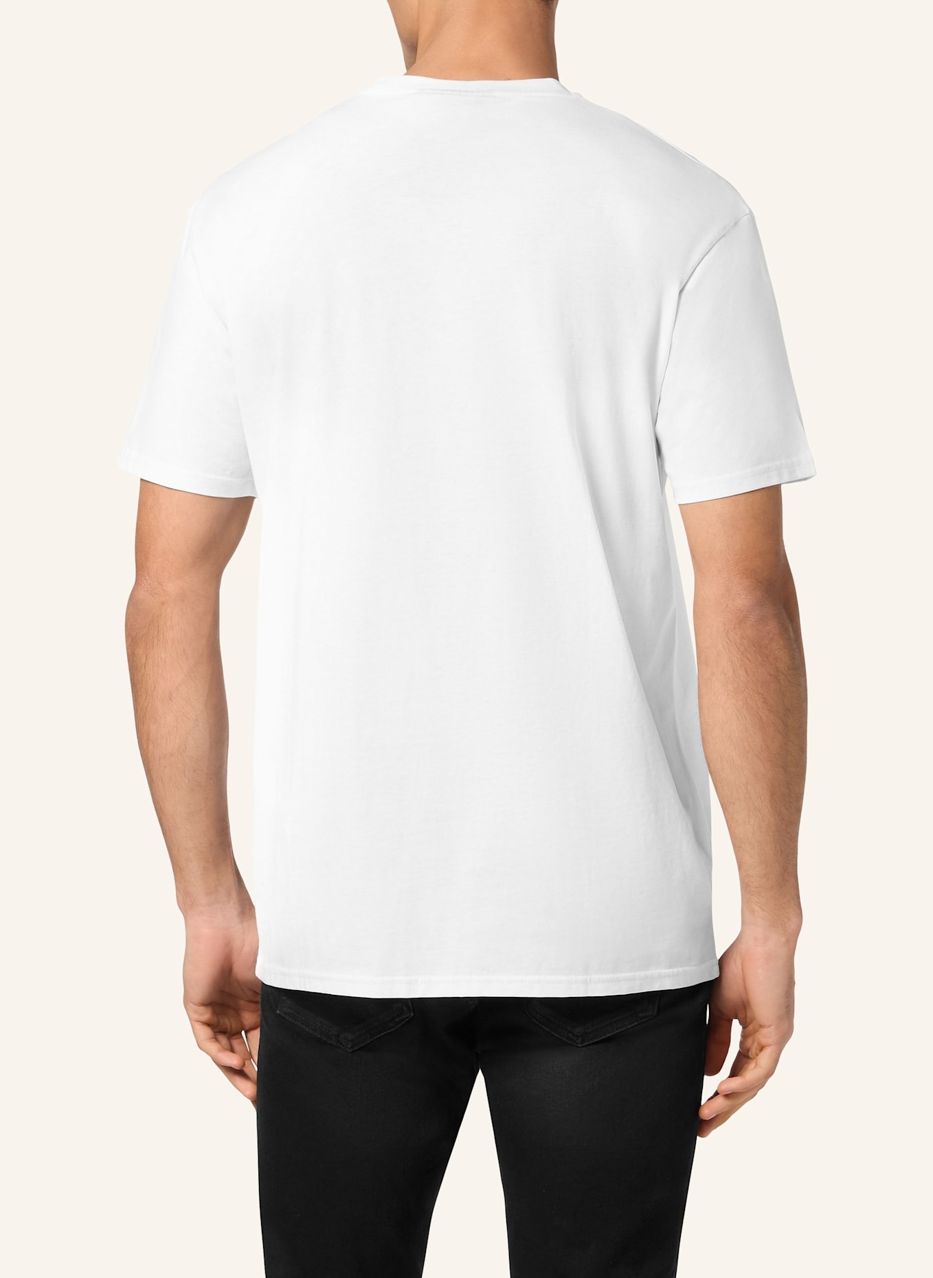 PHILIPP PLEIN T-Shirt Rundhalsausschnitt Ss SNAKE: WEISS