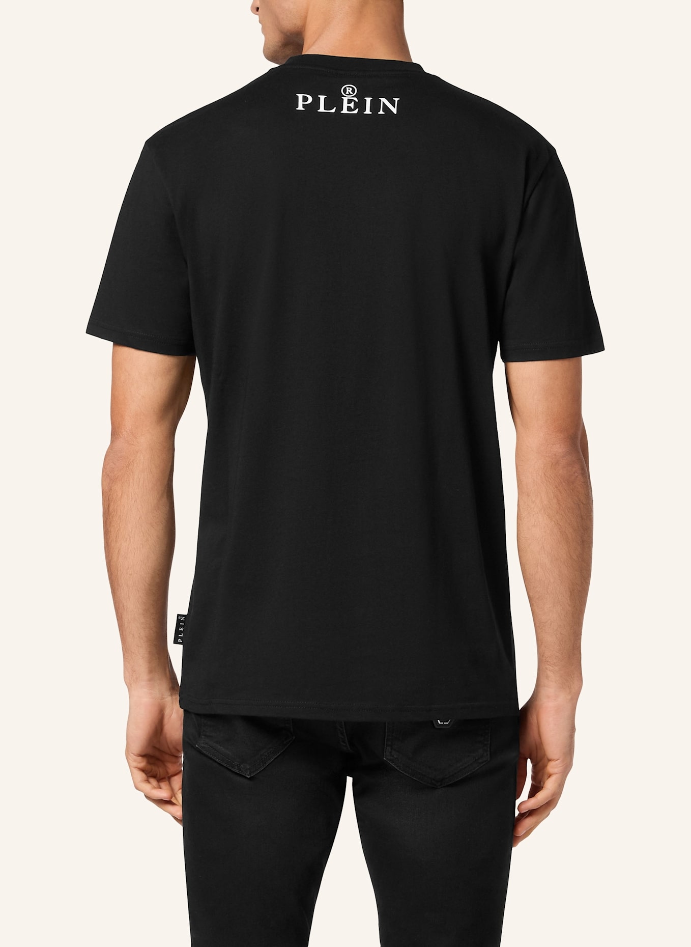 PHILIPP PLEIN T-Shirt Rundhalsausschnitt Ss SKULL: SCHWARZ