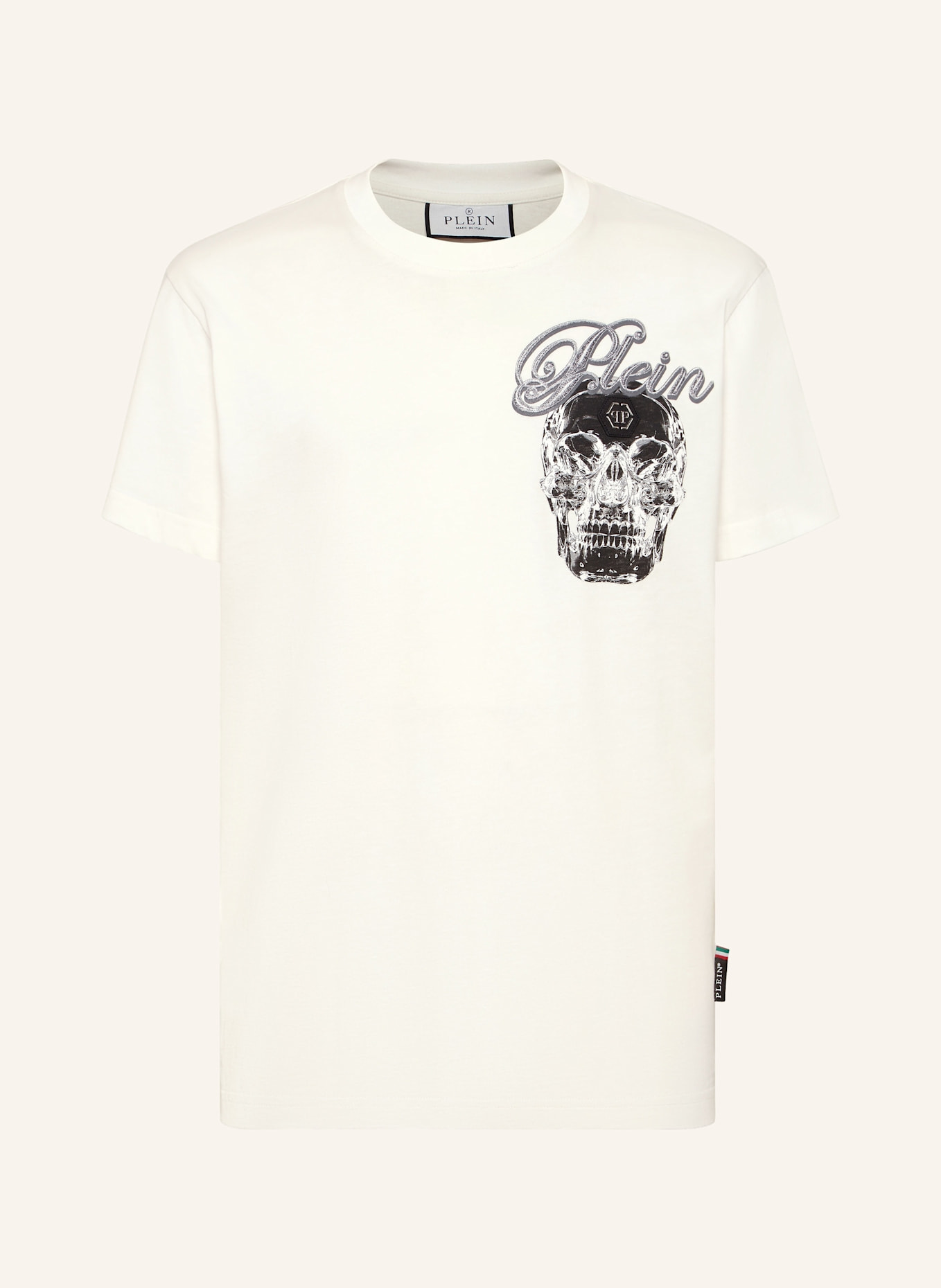 PHILIPP PLEIN T-Shirt Rundhalsausschnitt Ss SKULL: SCHWARZ