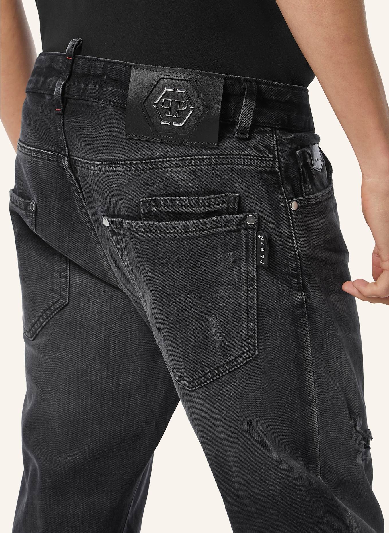 PHILIPP PLEIN Straight Supreme HEXAGON: SCHWARZ