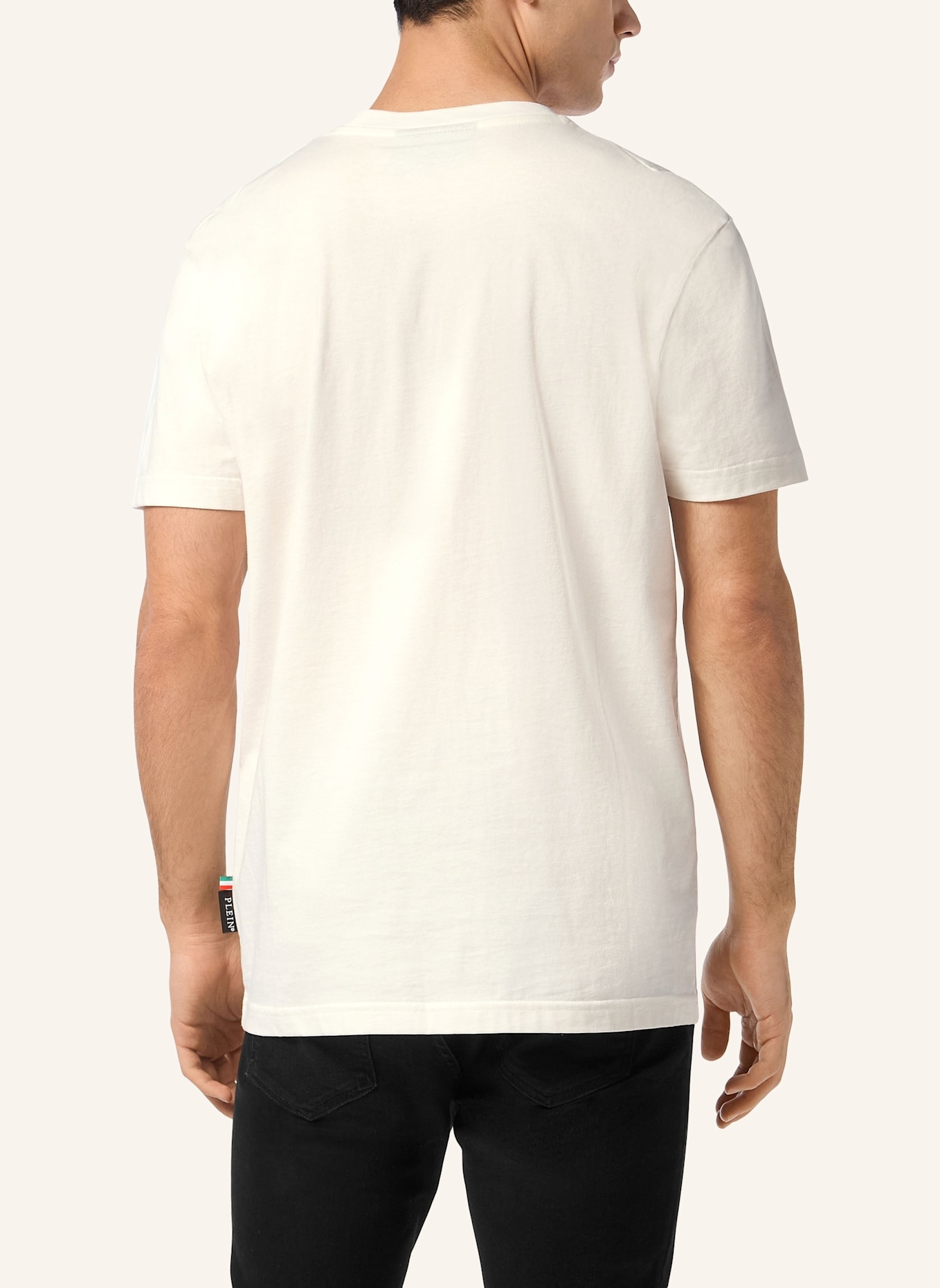 PHILIPP PLEIN T-Shirt Rundhalsausschnitt Ss SIGNATURE: SCHWARZ