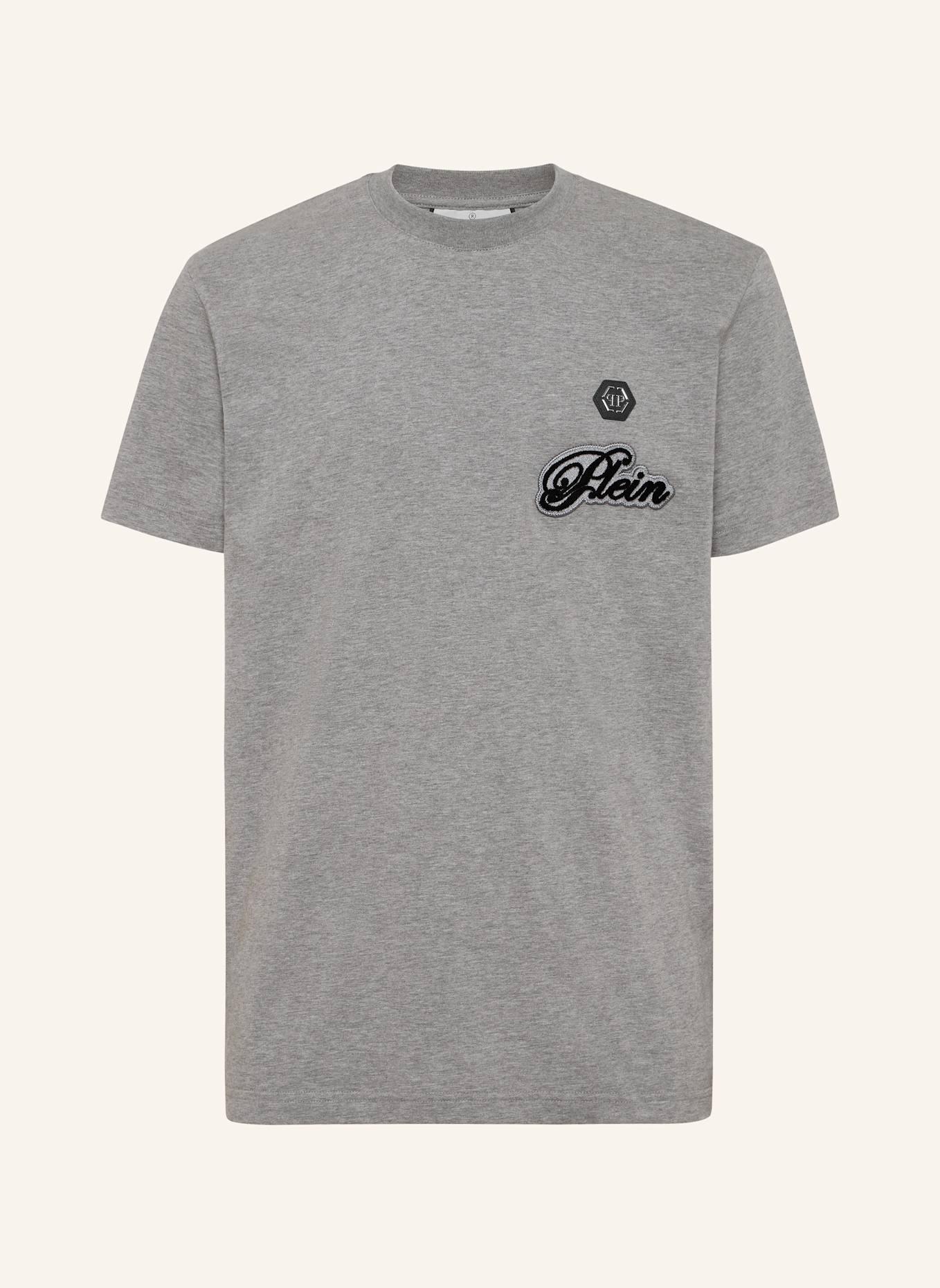 PHILIPP PLEIN T-Shirt Rundhalsausschnitt Ss SIGNATURE: GRAU
