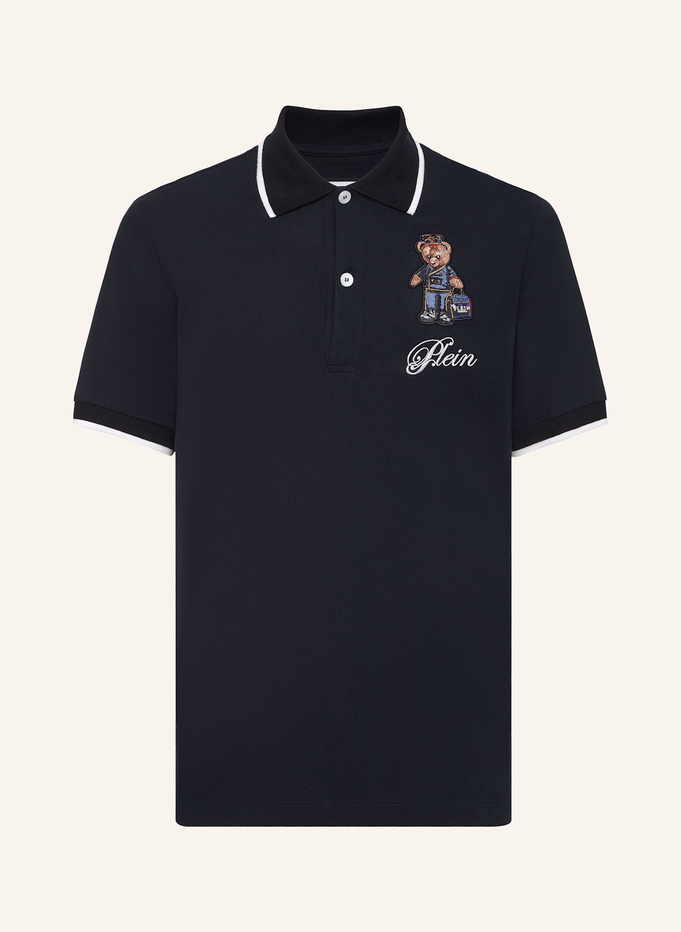 PHILIPP PLEIN Poloshirt Ss TEDDY: DUNKELBLAU
