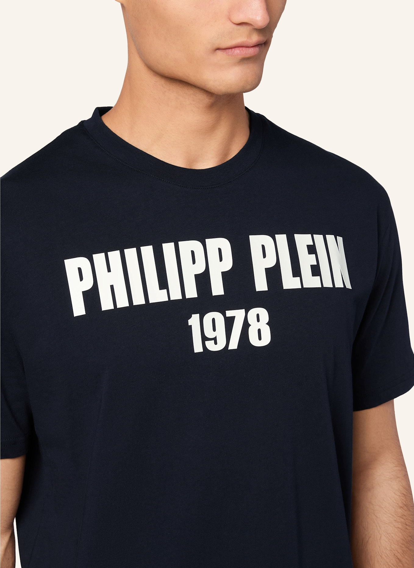 PHILIPP PLEIN T-Shirt Rundhalsausschnitt Ss: DUNKELBLAU