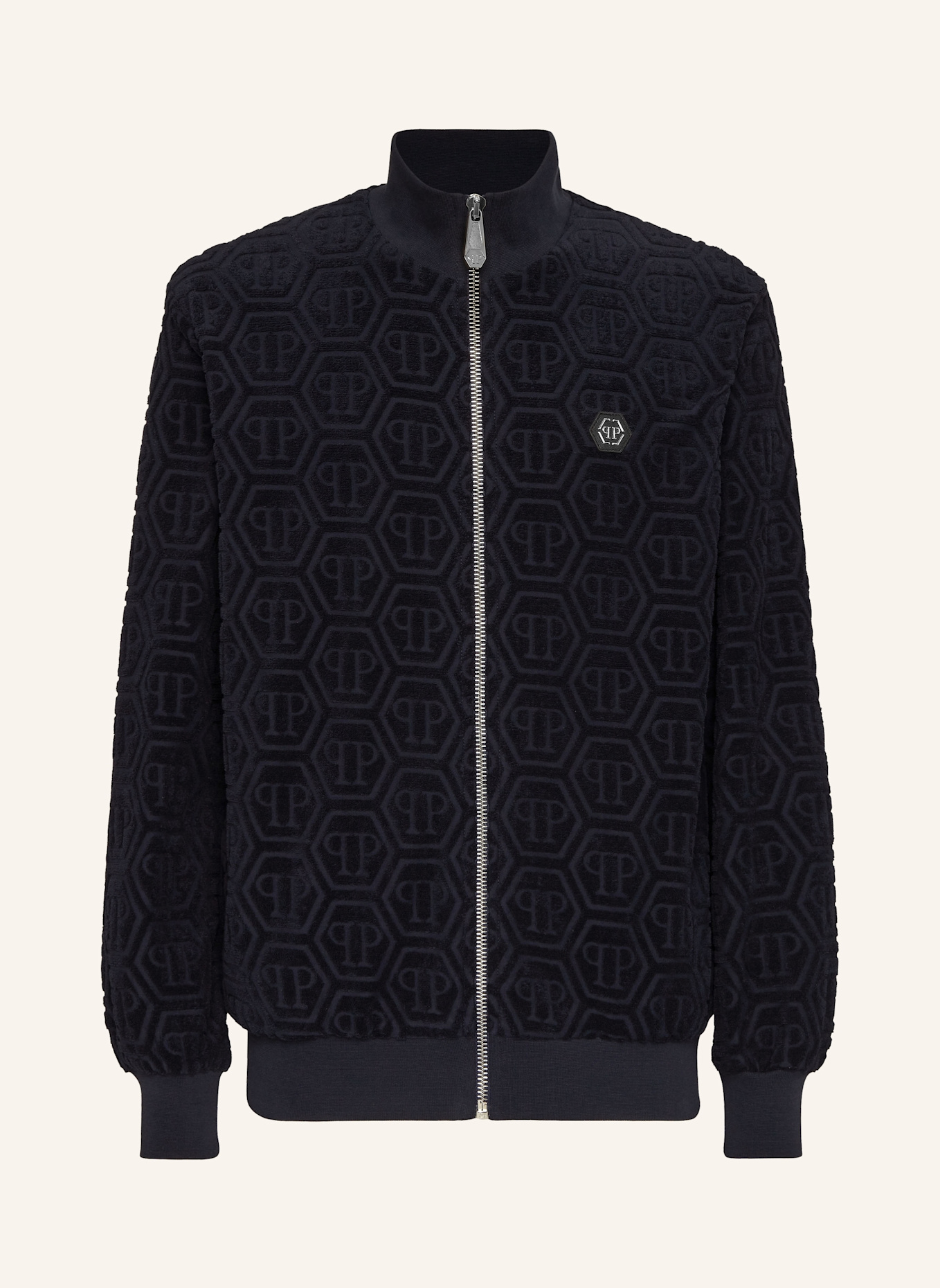 PHILIPP PLEIN Jogging-Jacke MONOGRAM: DUNKELBLAU