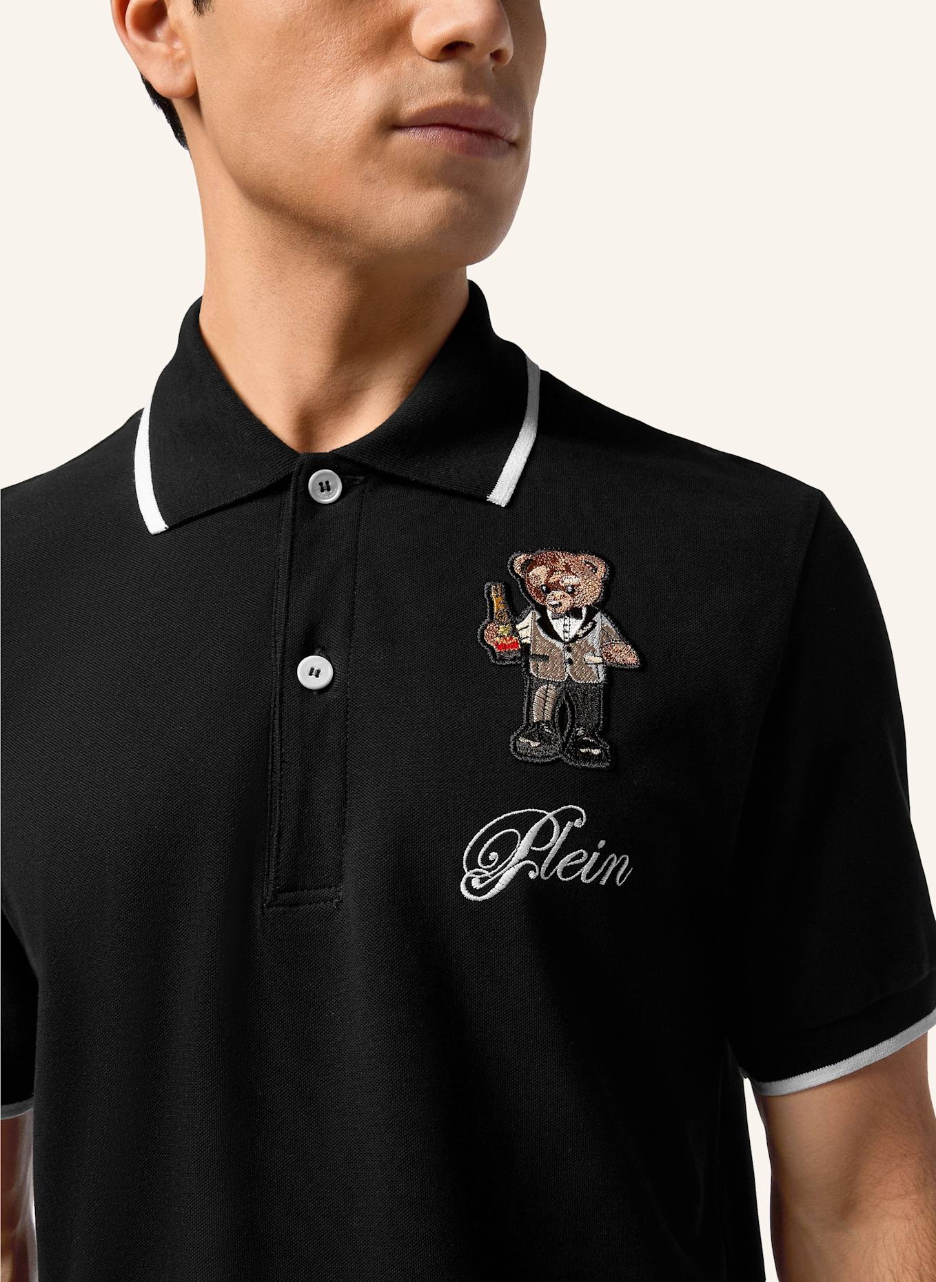 PHILIPP PLEIN Poloshirt Ss TEDDY: SCHWARZ