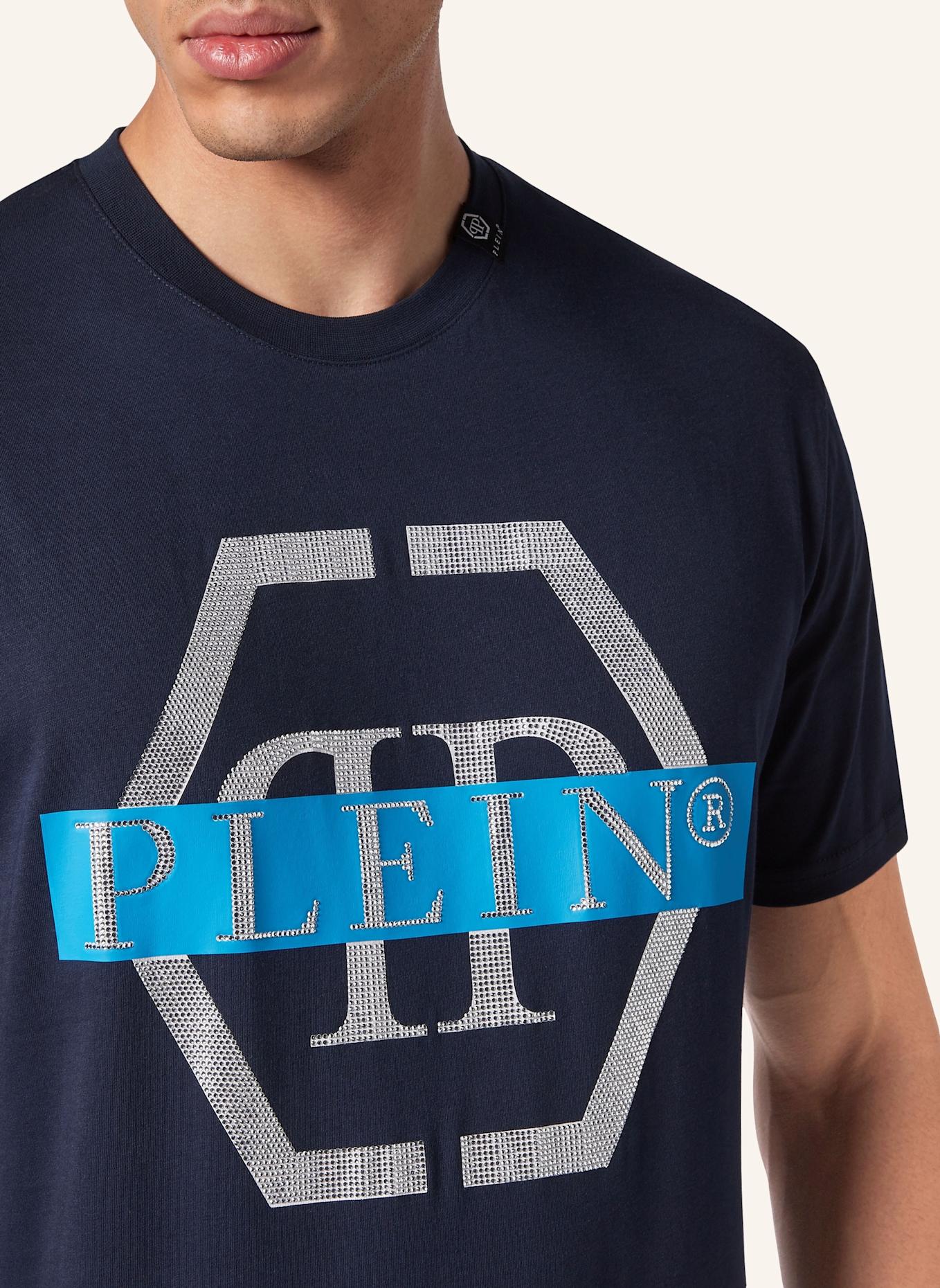 PHILIPP PLEIN T-Shirt Rundhalsausschnitt Ss: DUNKELBLAU
