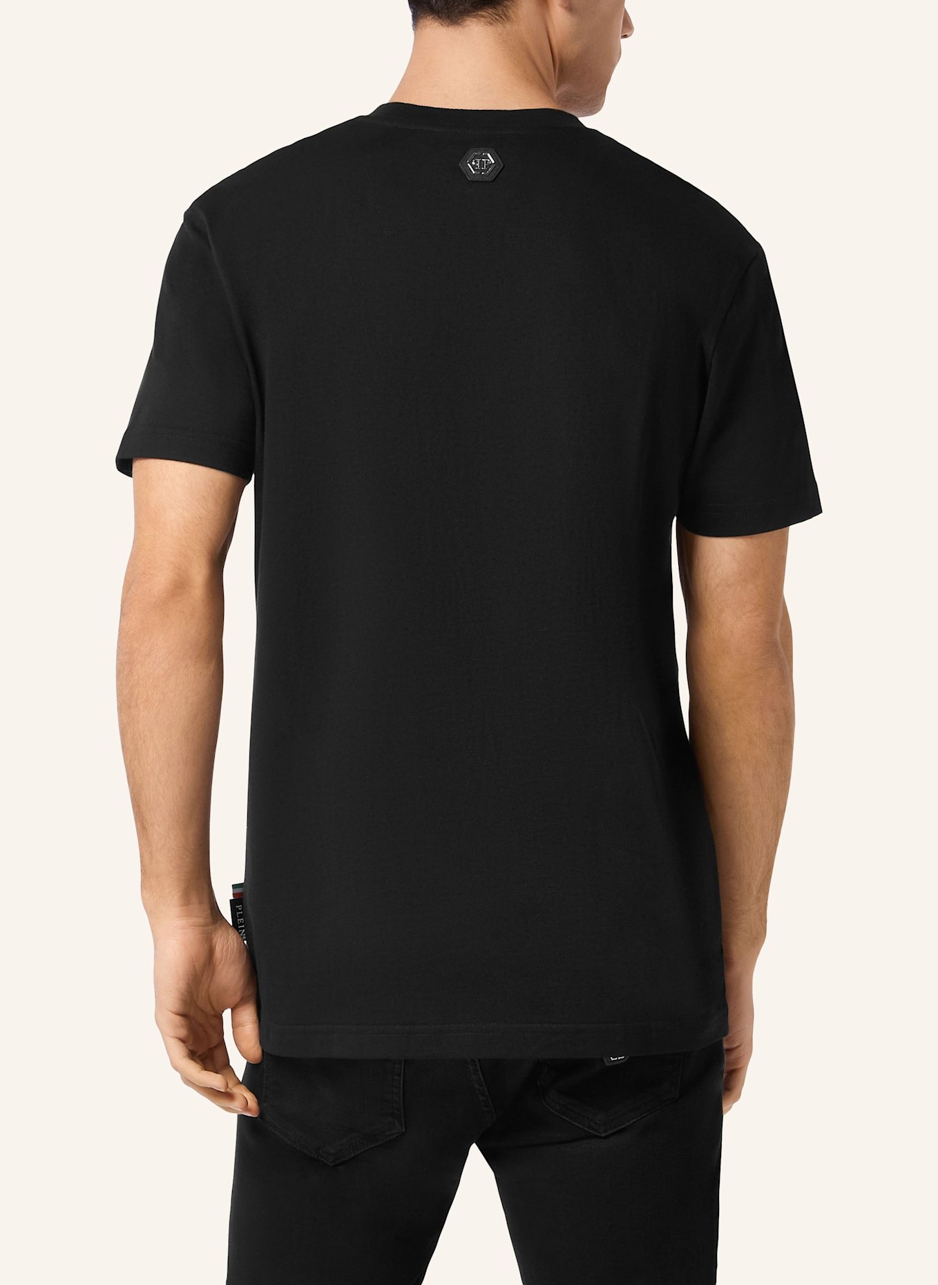 PHILIPP PLEIN T-Shirt Rundhalsausschnitt Ss TEDDY: SCHWARZ