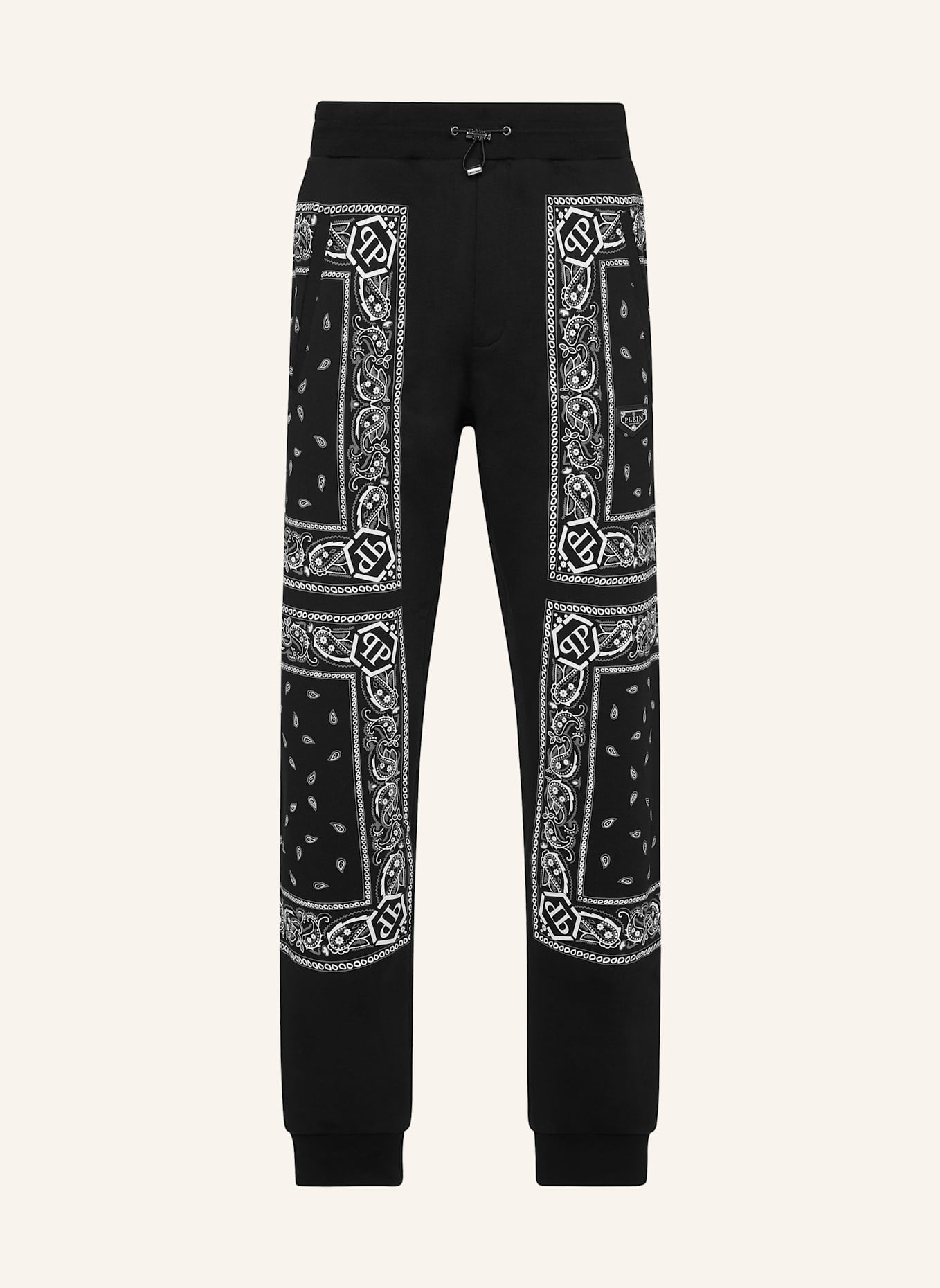 PHILIPP PLEIN Jogginghosen PAISLEY: SCHWARZ