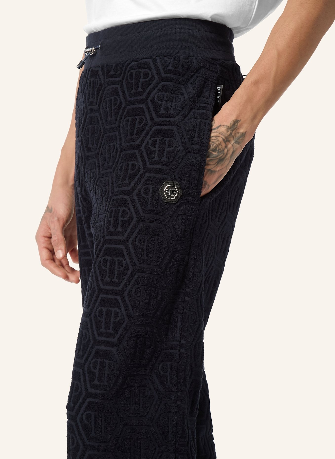 PHILIPP PLEIN Jogginghosen MONOGRAM: DUNKELBLAU