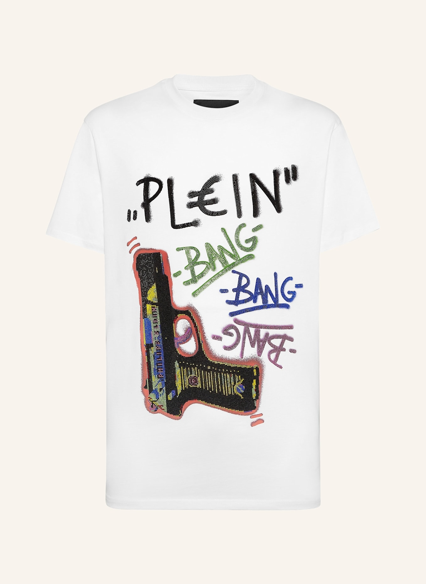 PHILIPP PLEIN T-Shirt Rundhalsausschnitt Ss: WEISS