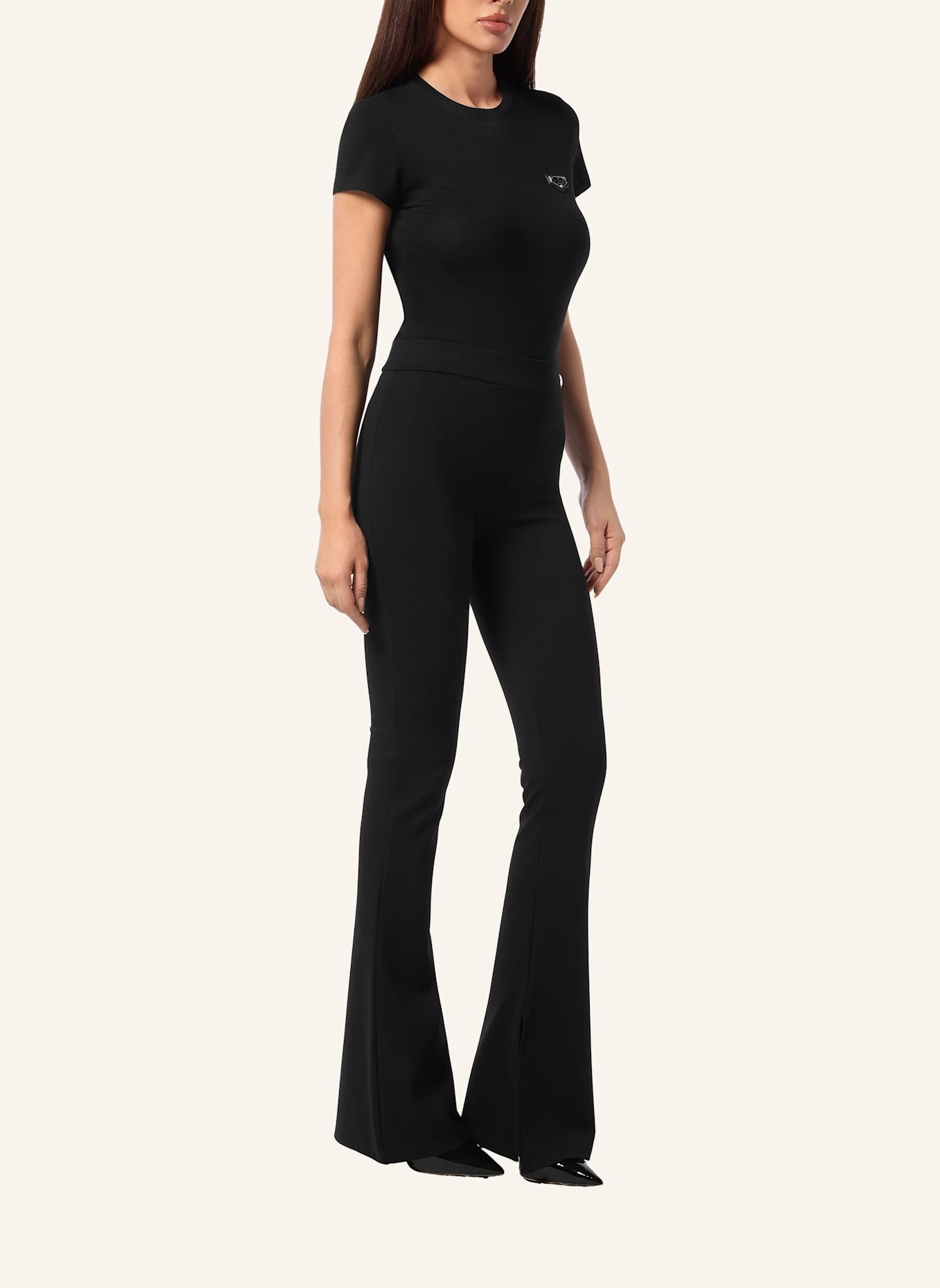 PHILIPP PLEIN Jogging-Leggings: SCHWARZ