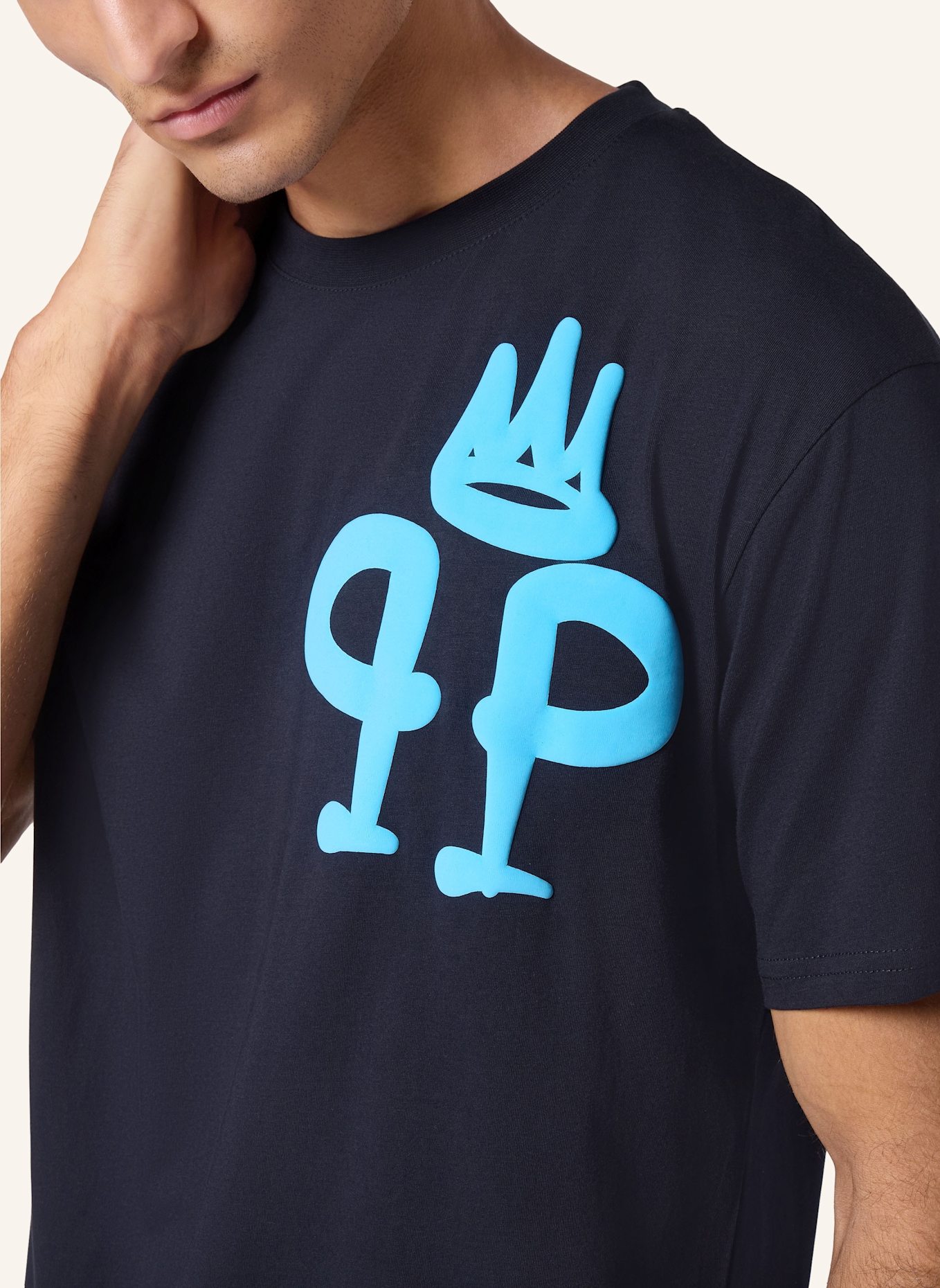 PHILIPP PLEIN PHILIPP PLEIN T-Shirt KING PLEIN: DUNKELBLAU