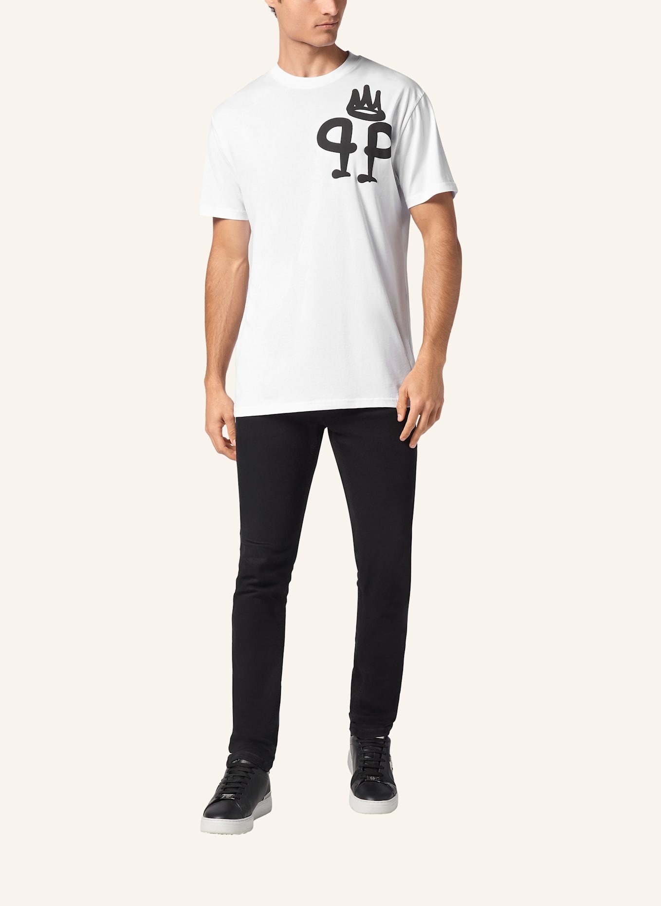 PHILIPP PLEIN PHILIPP PLEIN T-Shirt KING PLEIN: WEISS