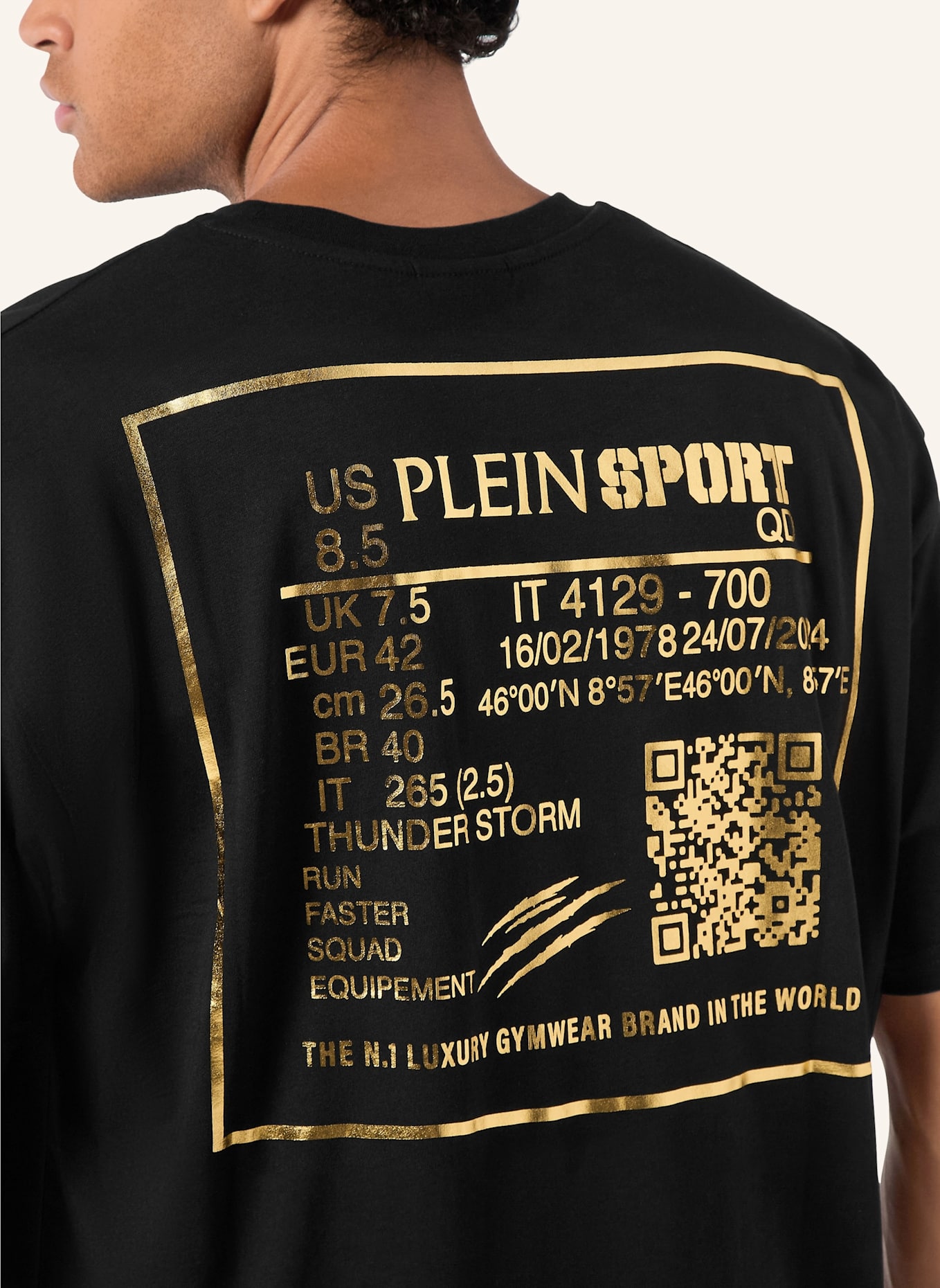 PLEIN SPORT PLEIN SPORT T-Shirt Rundhalsausschnitt: SCHWARZ
