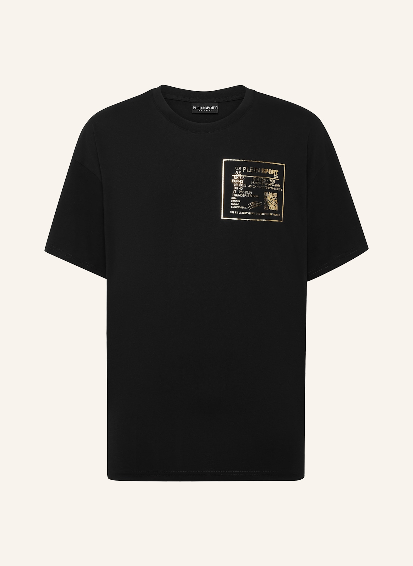 PLEIN SPORT PLEIN SPORT T-Shirt Rundhalsausschnitt: SCHWARZ