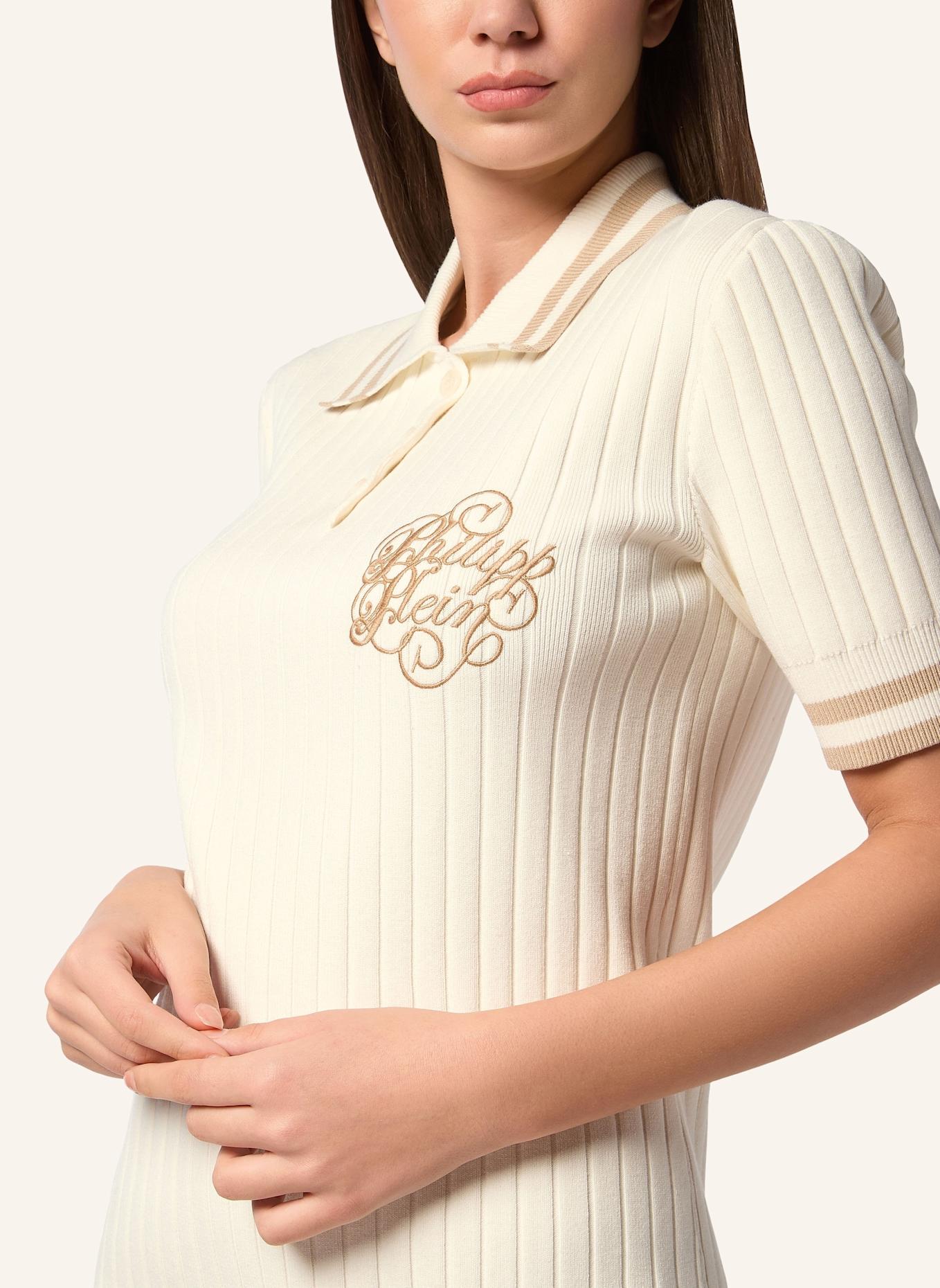 PHILIPP PLEIN Tageskleid aus Strick: WEISS