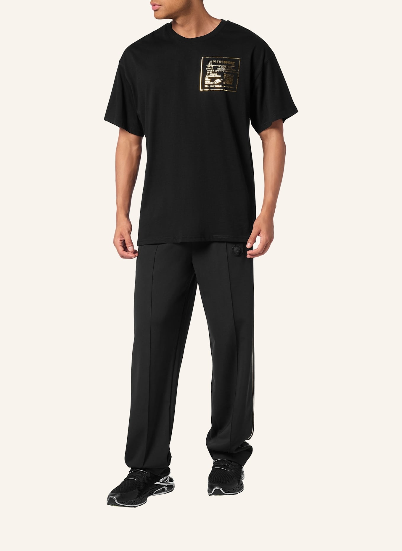 PLEIN SPORT PLEIN SPORT T-Shirt Rundhalsausschnitt: SCHWARZ