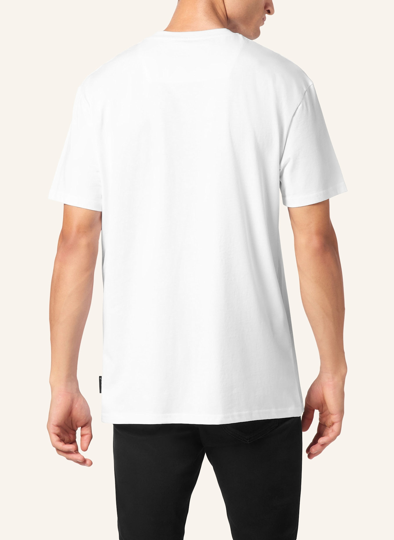 PHILIPP PLEIN T-Shirt Rundhalsausschnitt Ss PHILIPP PLEIN TM: WEISS