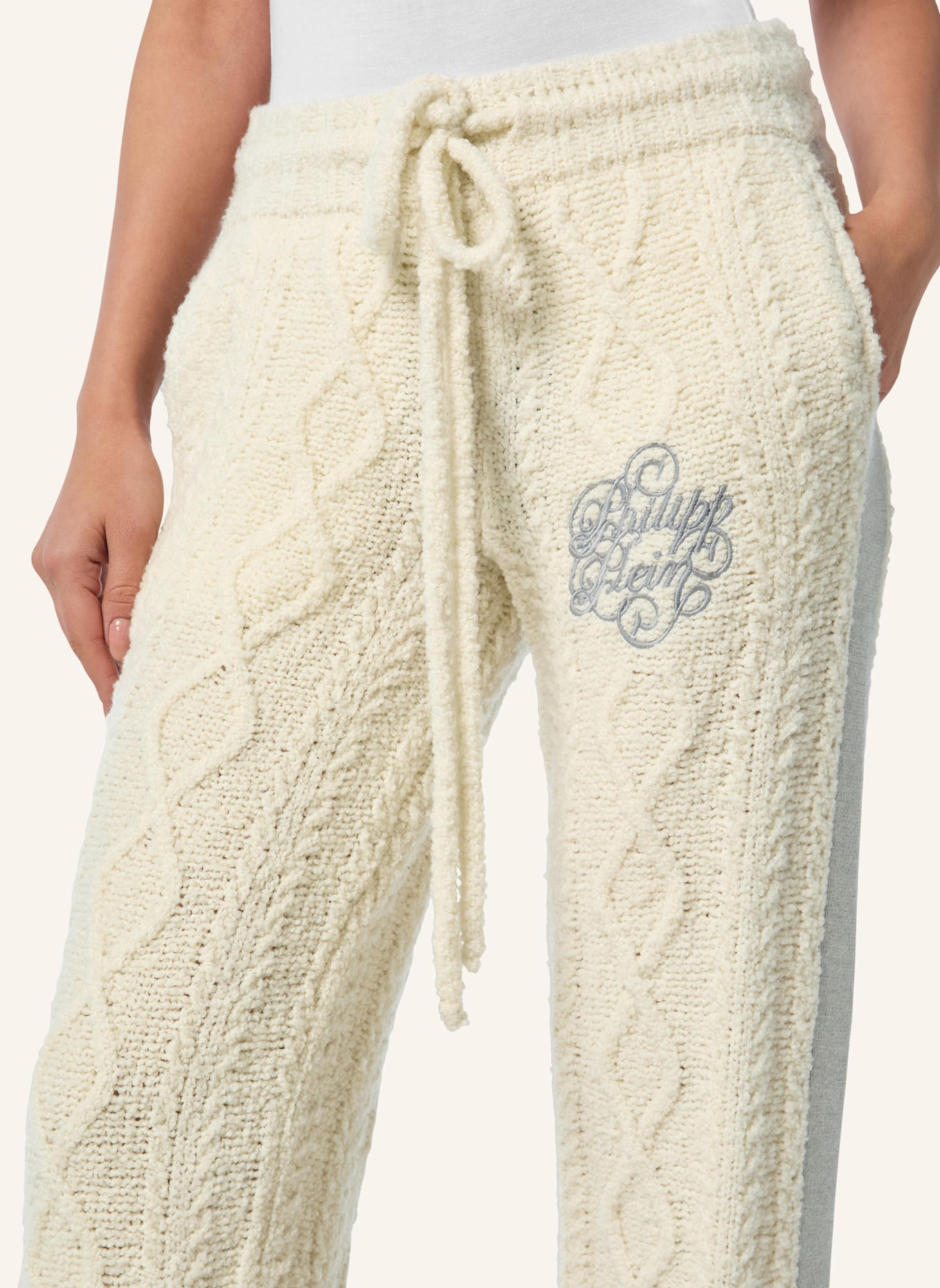 PHILIPP PLEIN Strick-Jogging-Hose SIGNATURE: SCHWARZ