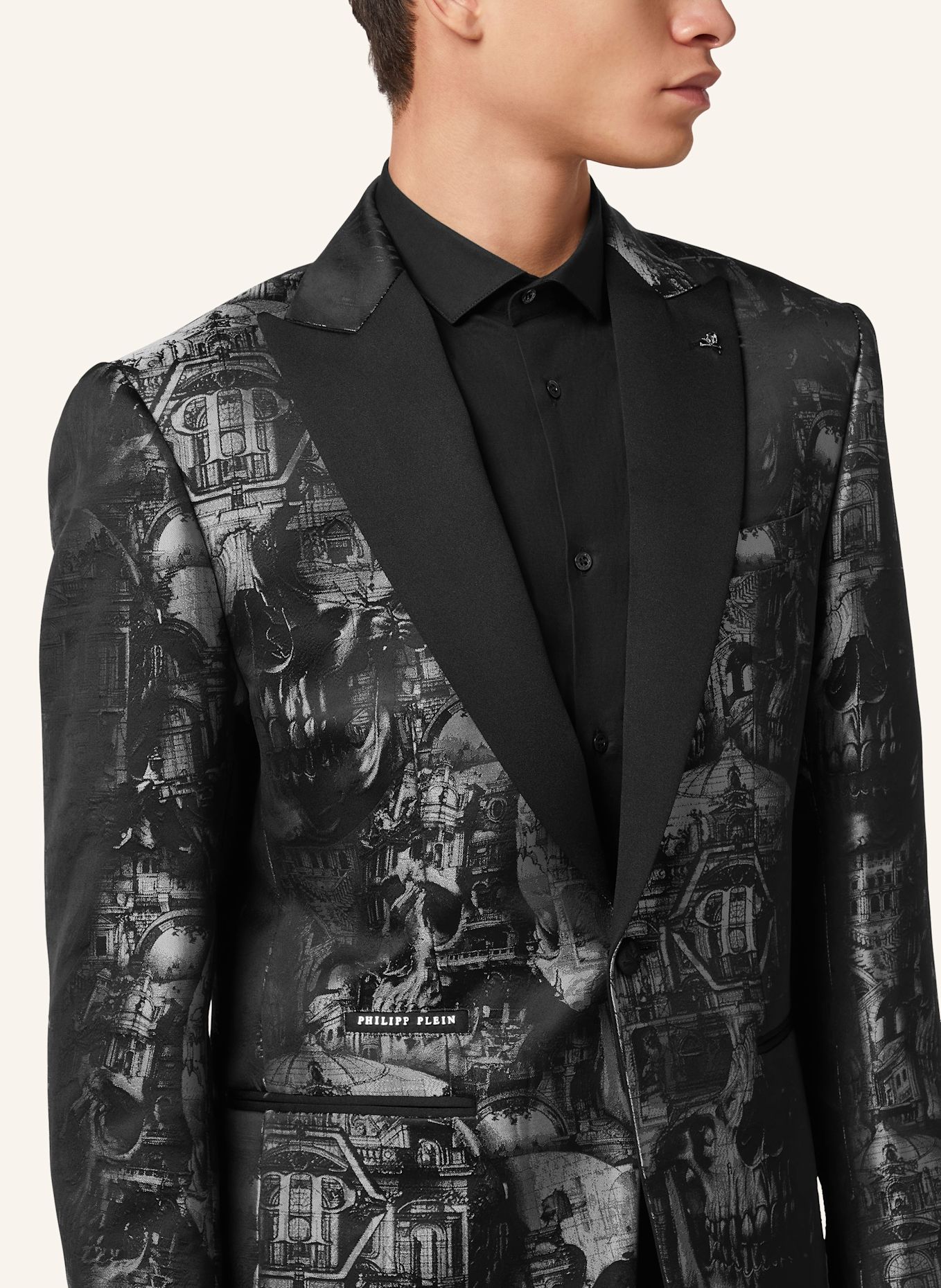 PHILIPP PLEIN Blazer im Lord Fit SKULL: SCHWARZ