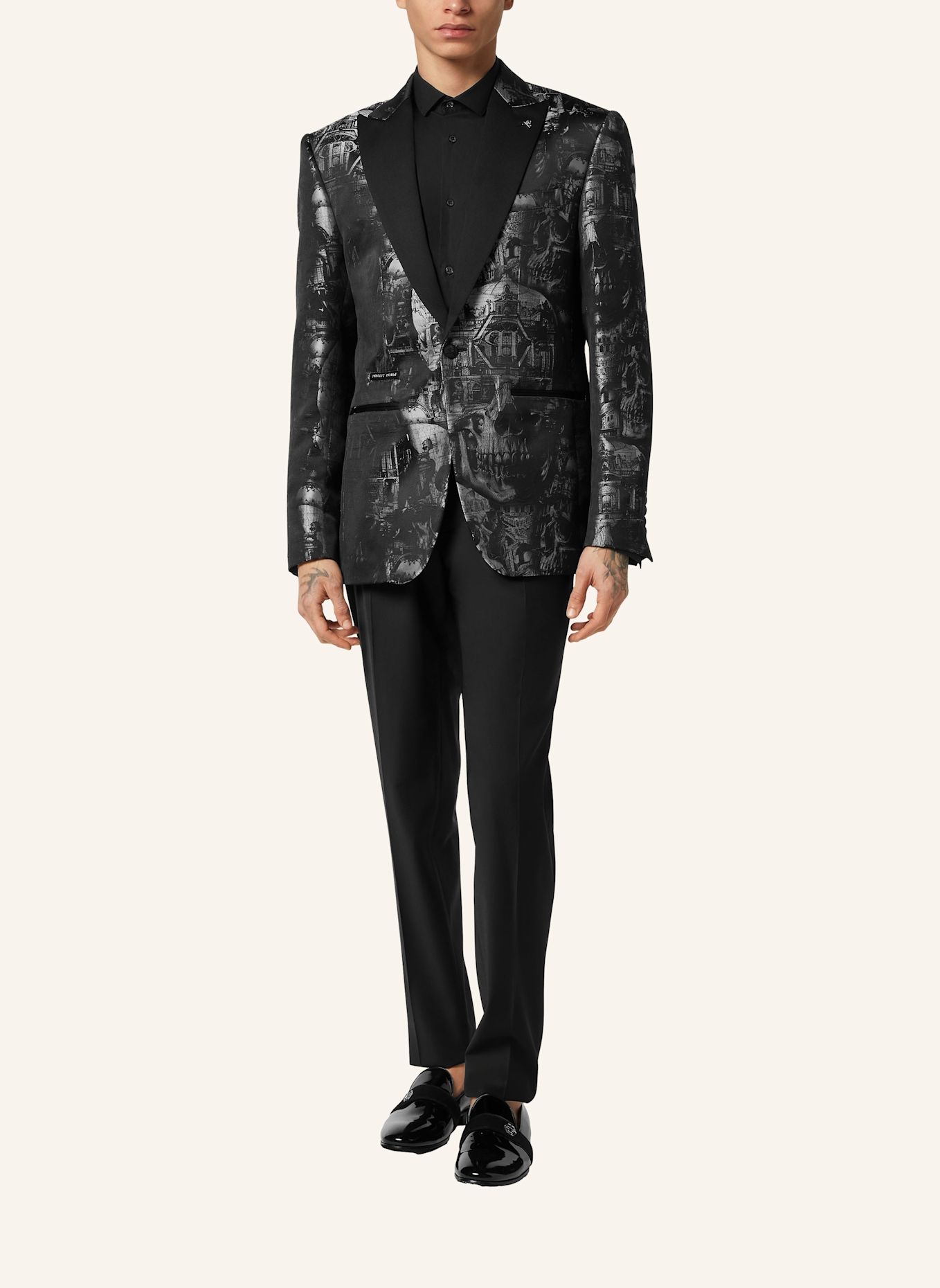 PHILIPP PLEIN Blazer im Lord Fit SKULL: SCHWARZ
