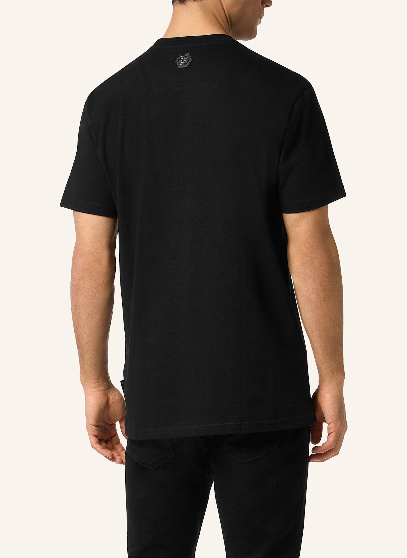 PHILIPP PLEIN T-Shirt Rundhalsausschnitt Ss TEDDY: SCHWARZ