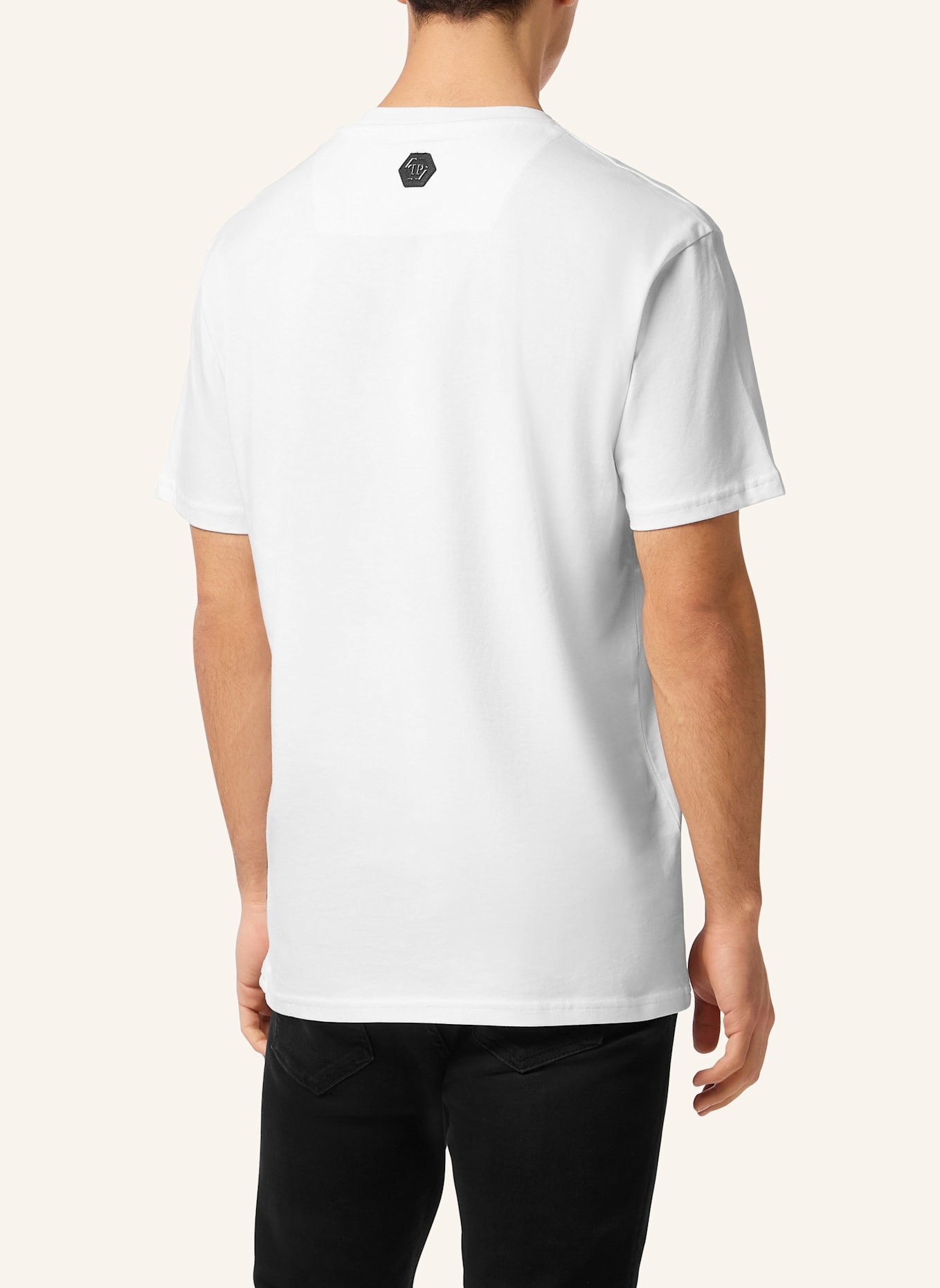PHILIPP PLEIN T-Shirt Rundhalsausschnitt Ss TEDDY: WEISS