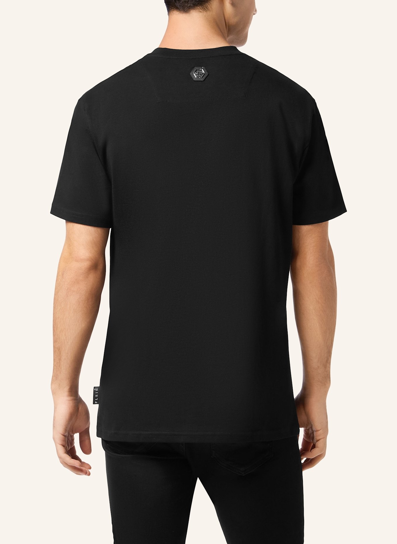 PHILIPP PLEIN T-Shirt Rundhalsausschnitt Ss TEDDY: SCHWARZ