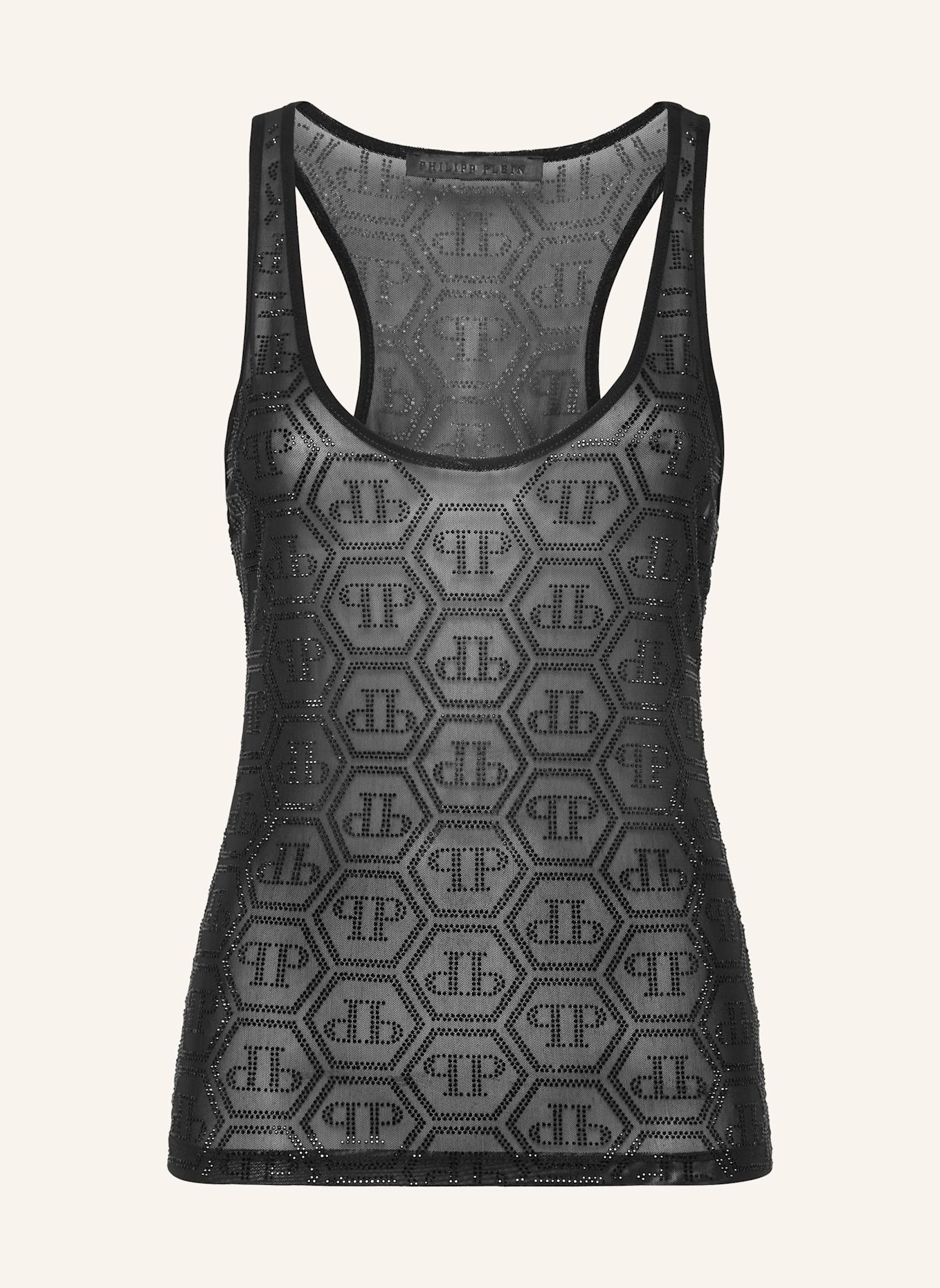 PHILIPP PLEIN Tank-Top MONOGRAM: SCHWARZ