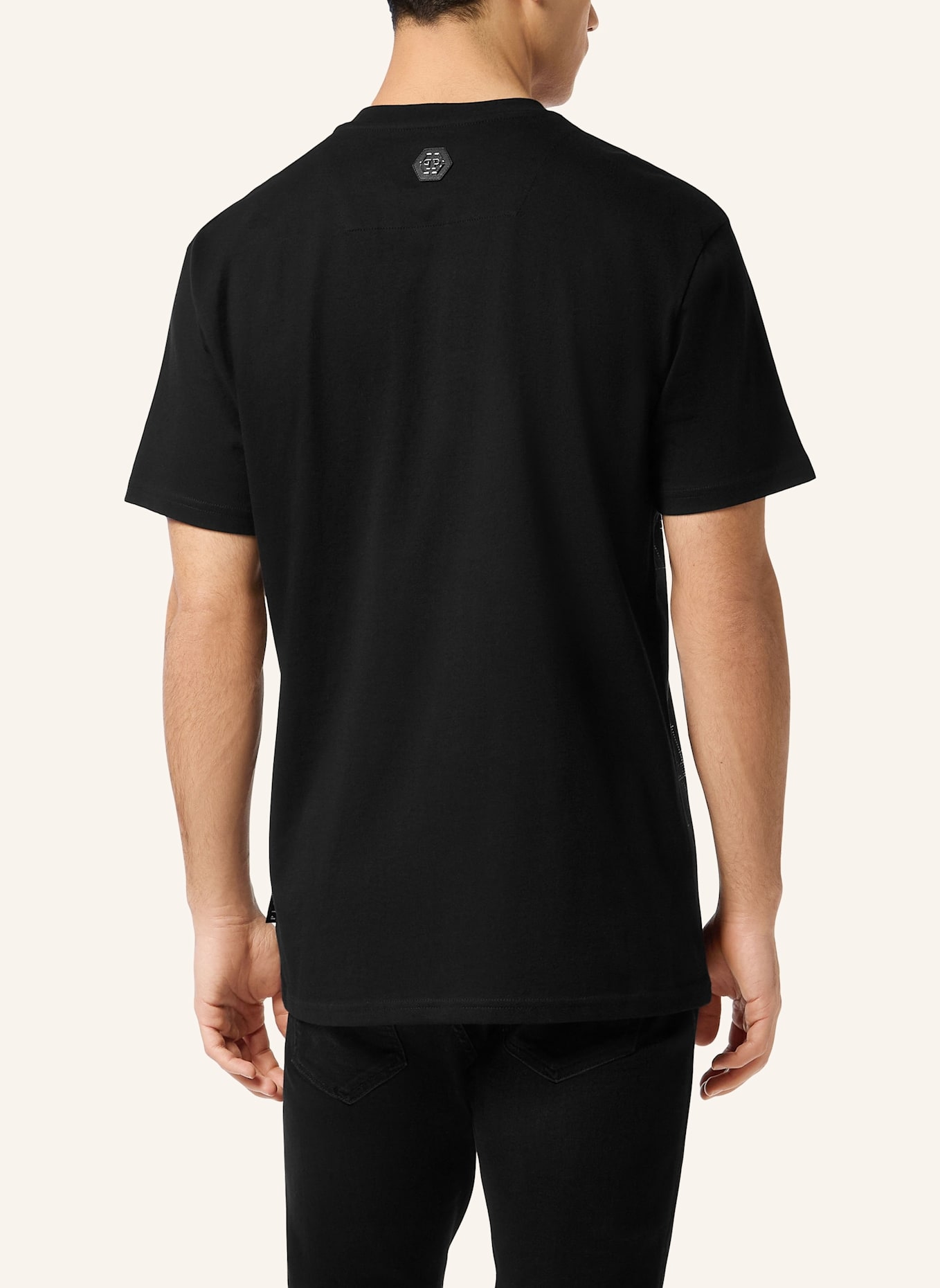 PHILIPP PLEIN T-Shirt Rundhalsausschnitt Ss SKULL: SCHWARZ
