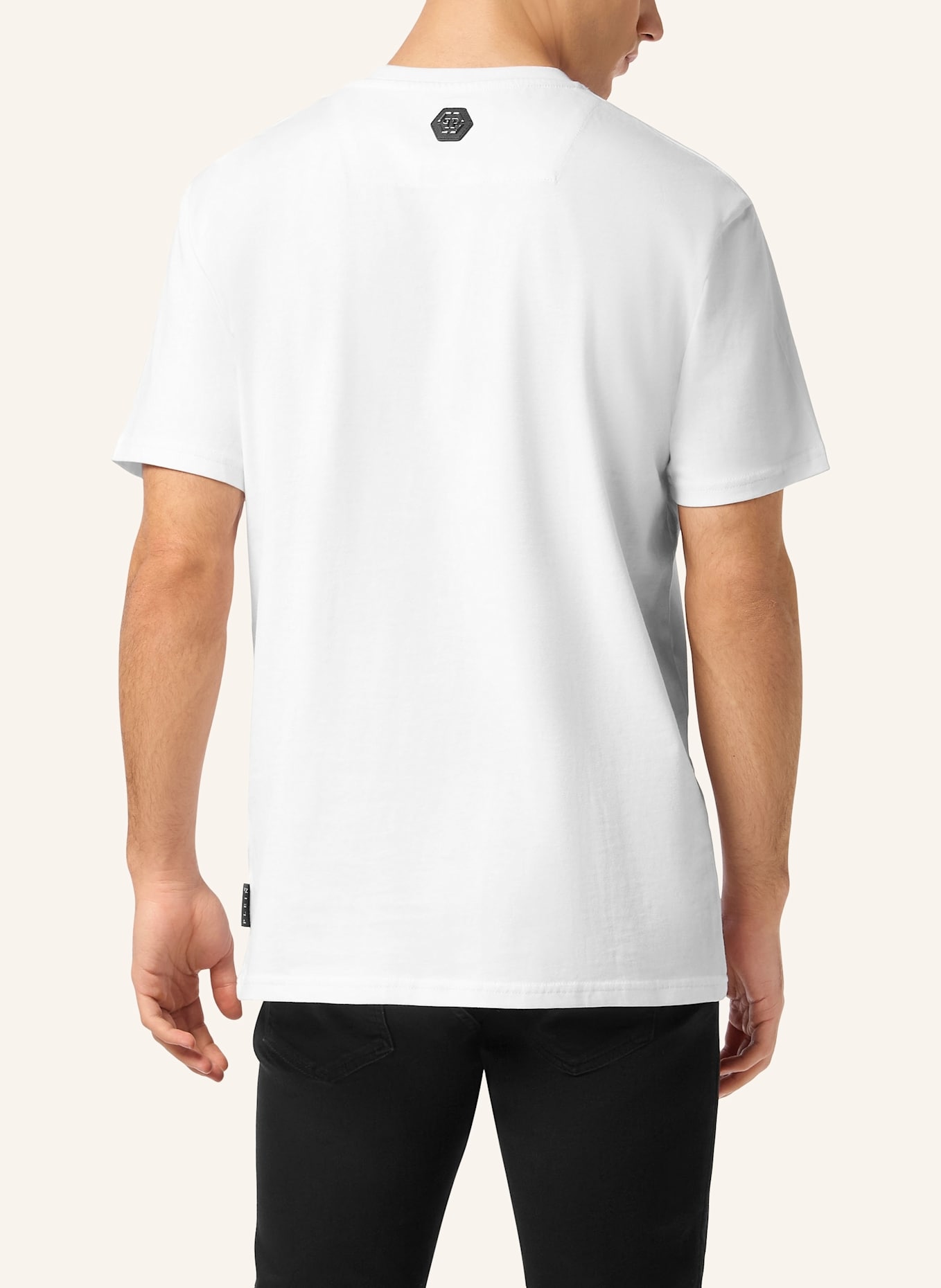 PHILIPP PLEIN T-Shirt Rundhalsausschnitt Ss SKULL: SCHWARZ