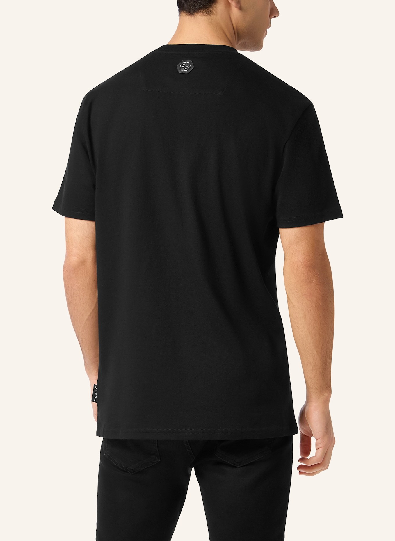 PHILIPP PLEIN T-Shirt Rundhalsausschnitt Ss SKULL: SCHWARZ