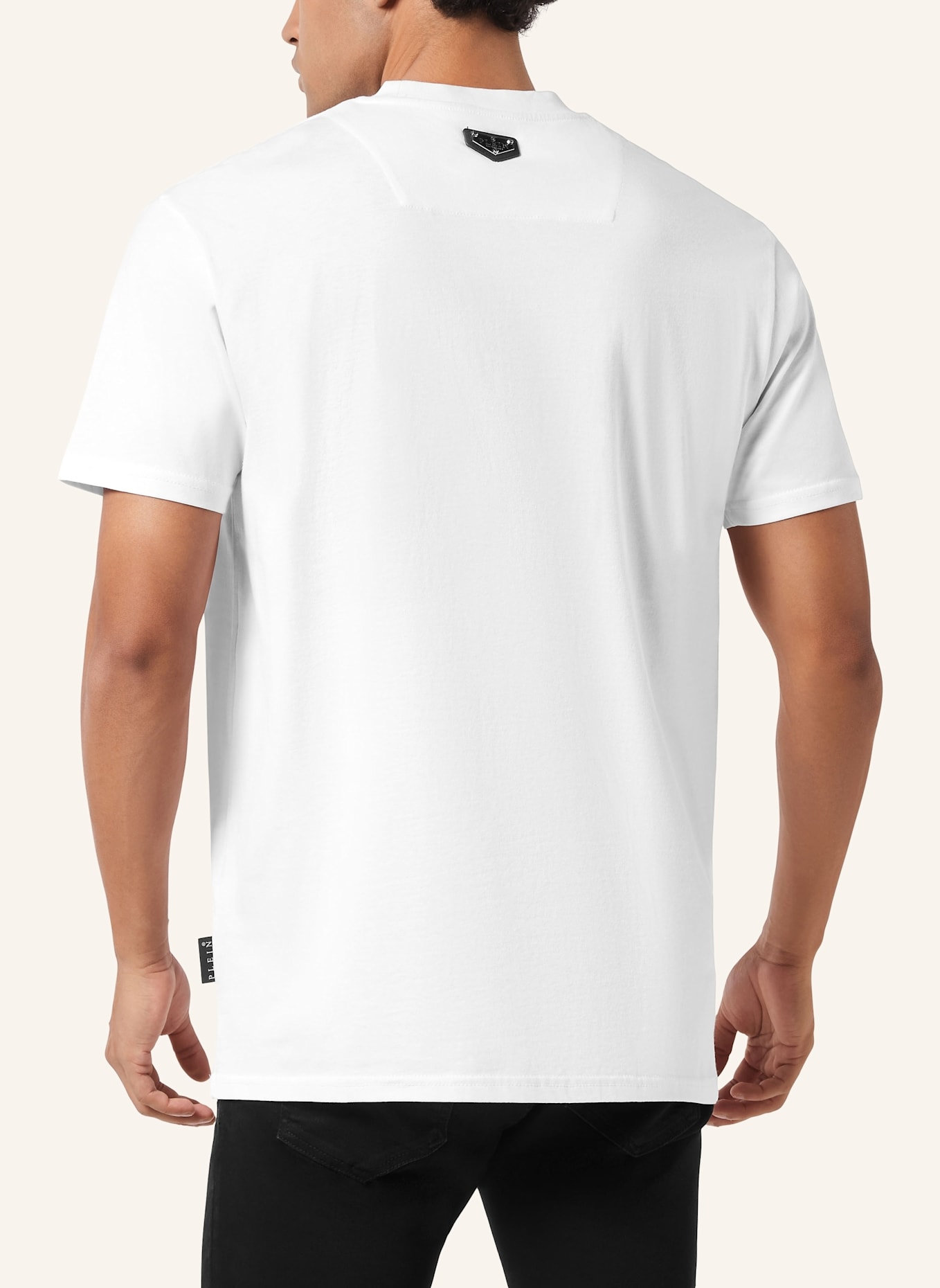 PHILIPP PLEIN T-Shirt Rundhalsausschnitt Ss SMILE: WEISS