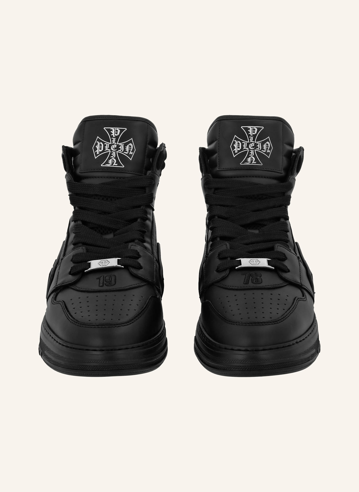 PHILIPP PLEIN Mid-Top Turnschuhe PHANTOM KICKS: SCHWARZ