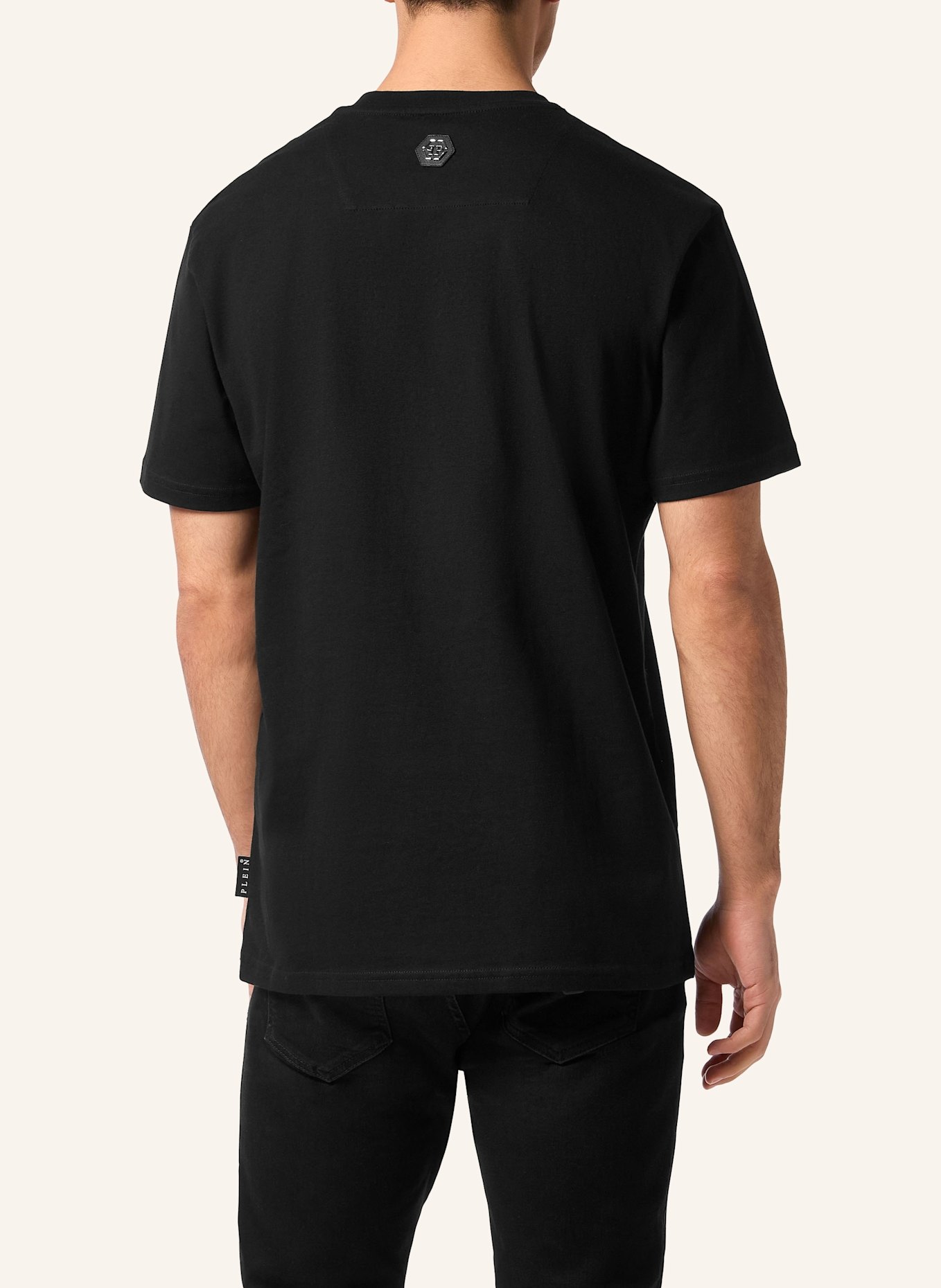 PHILIPP PLEIN T-Shirt Rundhalsausschnitt Ss: SCHWARZ