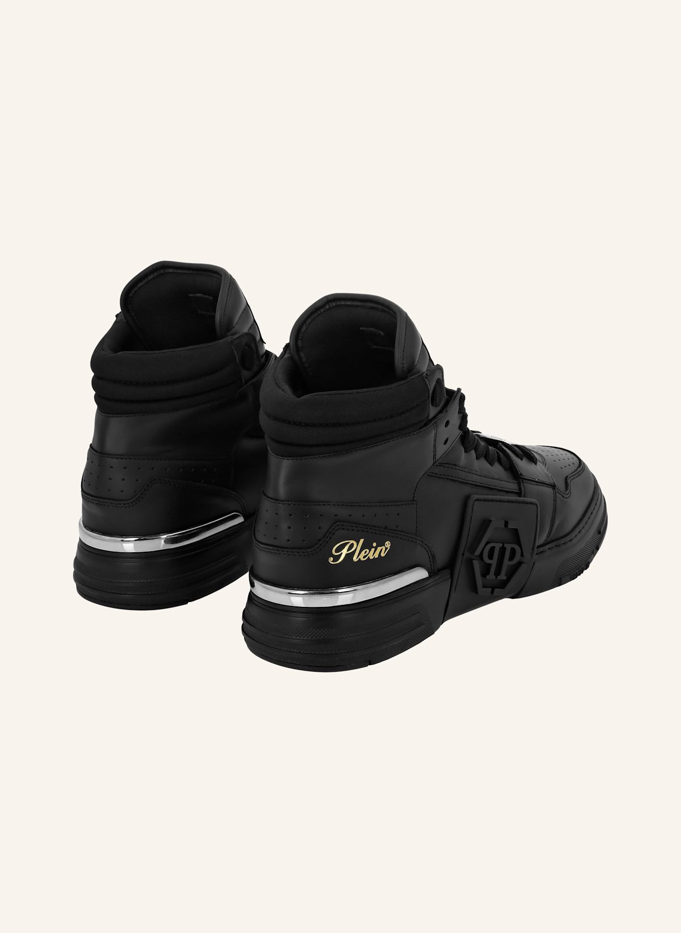 PHILIPP PLEIN Mid-Top Turnschuhe PHANTOM KICKS: SCHWARZ