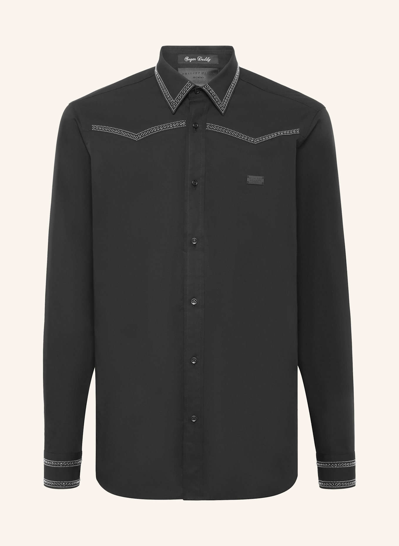 PHILIPP PLEIN Hemd Sugar Daddy Cut LS SUGAR DADDY: SCHWARZ