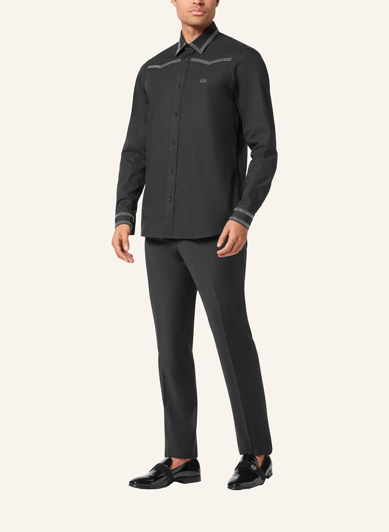 PHILIPP PLEIN Hemd Sugar Daddy Cut LS SUGAR DADDY: SCHWARZ
