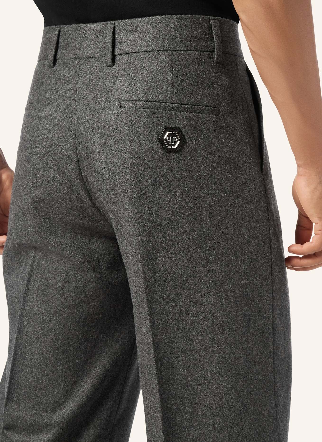 PHILIPP PLEIN Weite Hosenbeine: GRAU