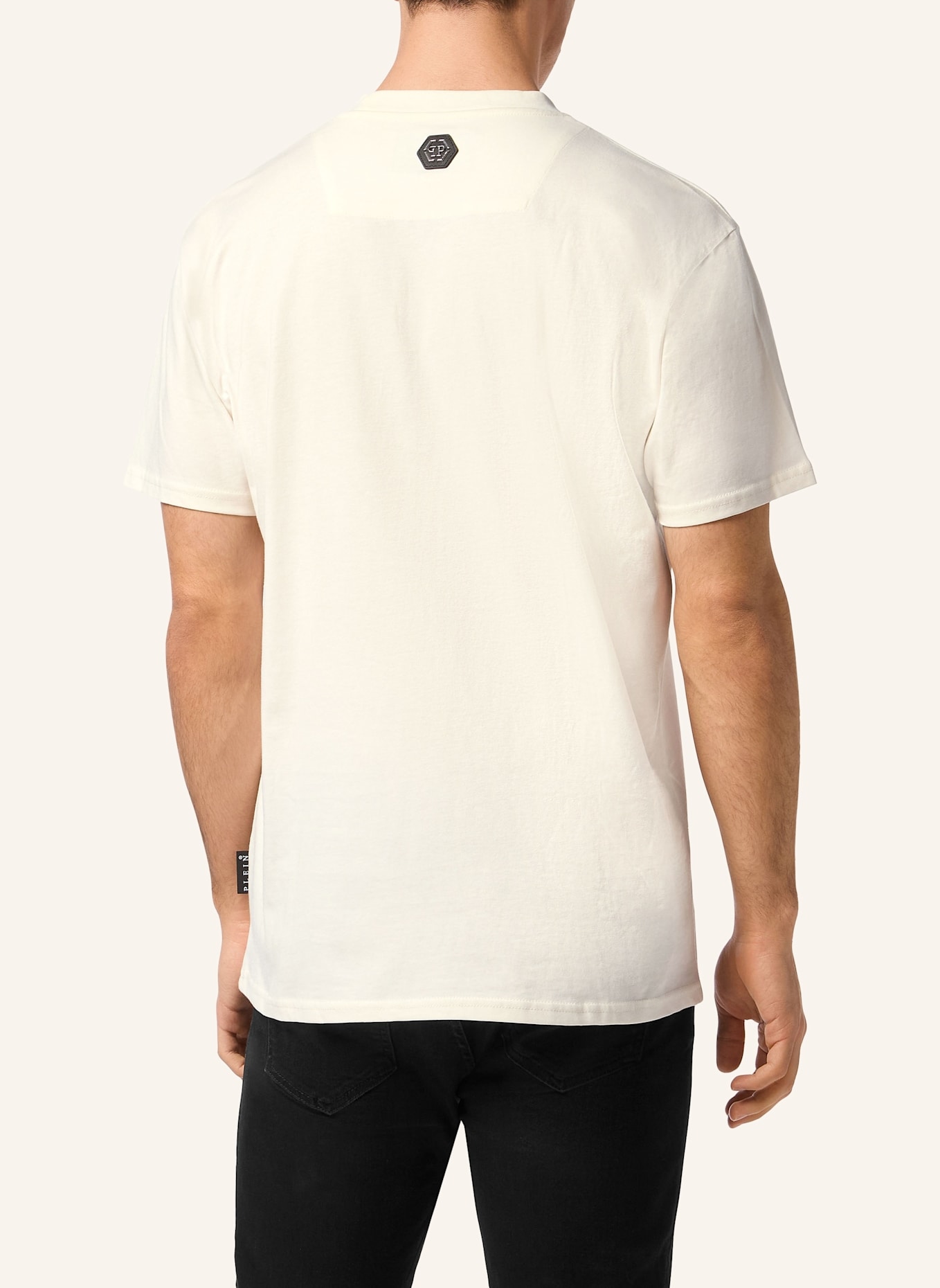 PHILIPP PLEIN T-Shirt Rundhalsausschnitt Ss HEXAGON: SCHWARZ